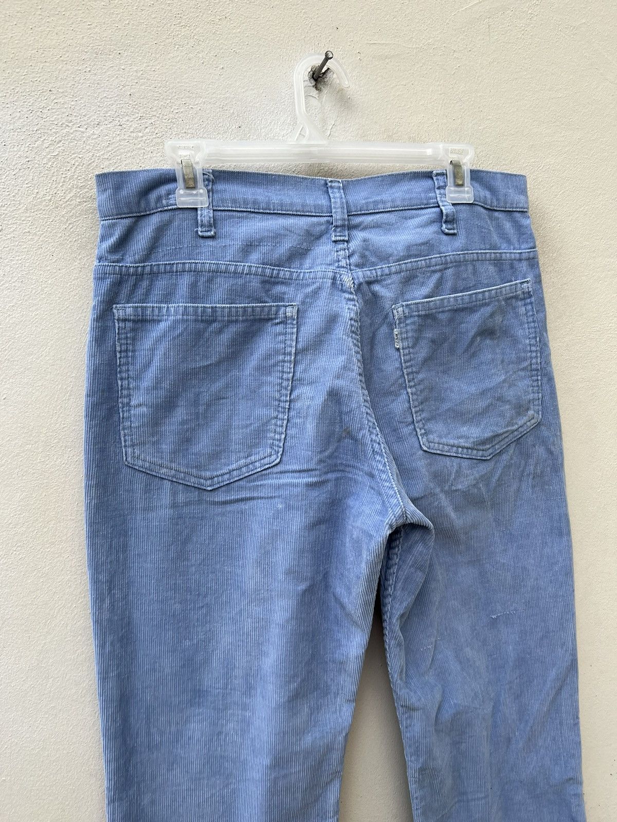 Levi's Vintage 70s Levi’s 646 Fade Light Blue Corduroy Flare Jeans Size US 33 - 17 Thumbnail