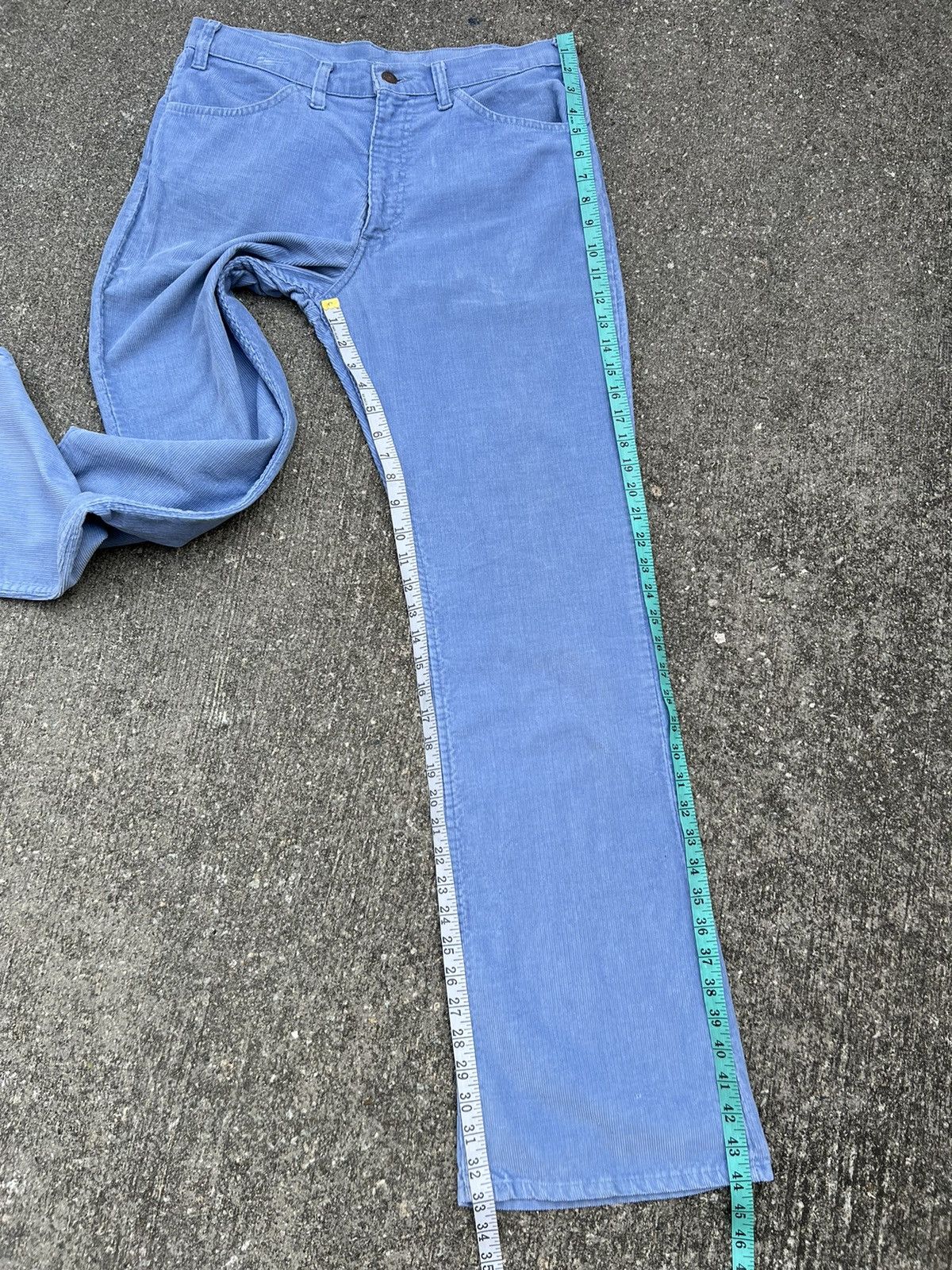 Levi's Vintage 70s Levi’s 646 Fade Light Blue Corduroy Flare Jeans Size US 33 - 4 Thumbnail