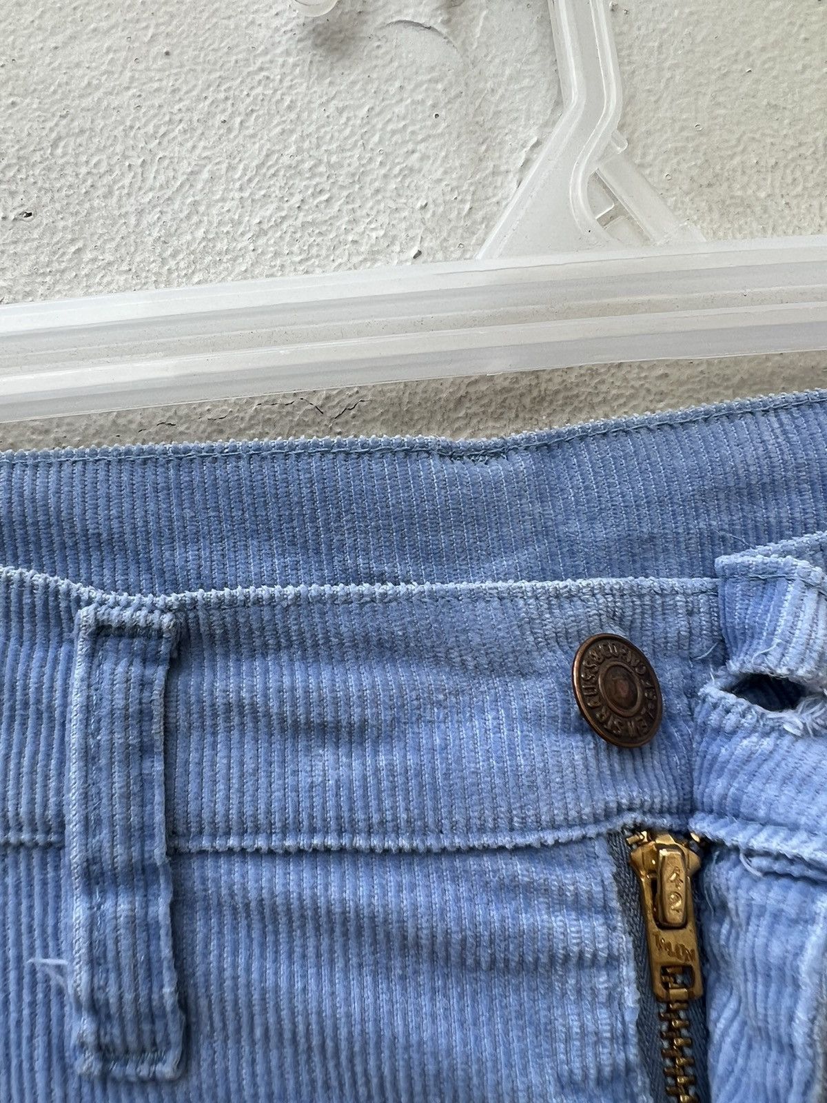Levi's Vintage 70s Levi’s 646 Fade Light Blue Corduroy Flare Jeans Size US 33 - 7 Thumbnail