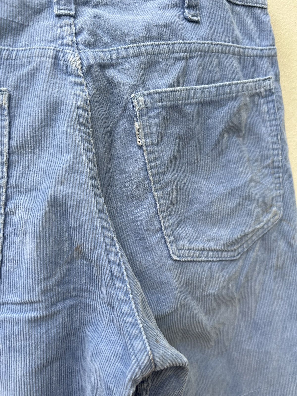 Levi's Vintage 70s Levi’s 646 Fade Light Blue Corduroy Flare Jeans Size US 33 - 18 Thumbnail