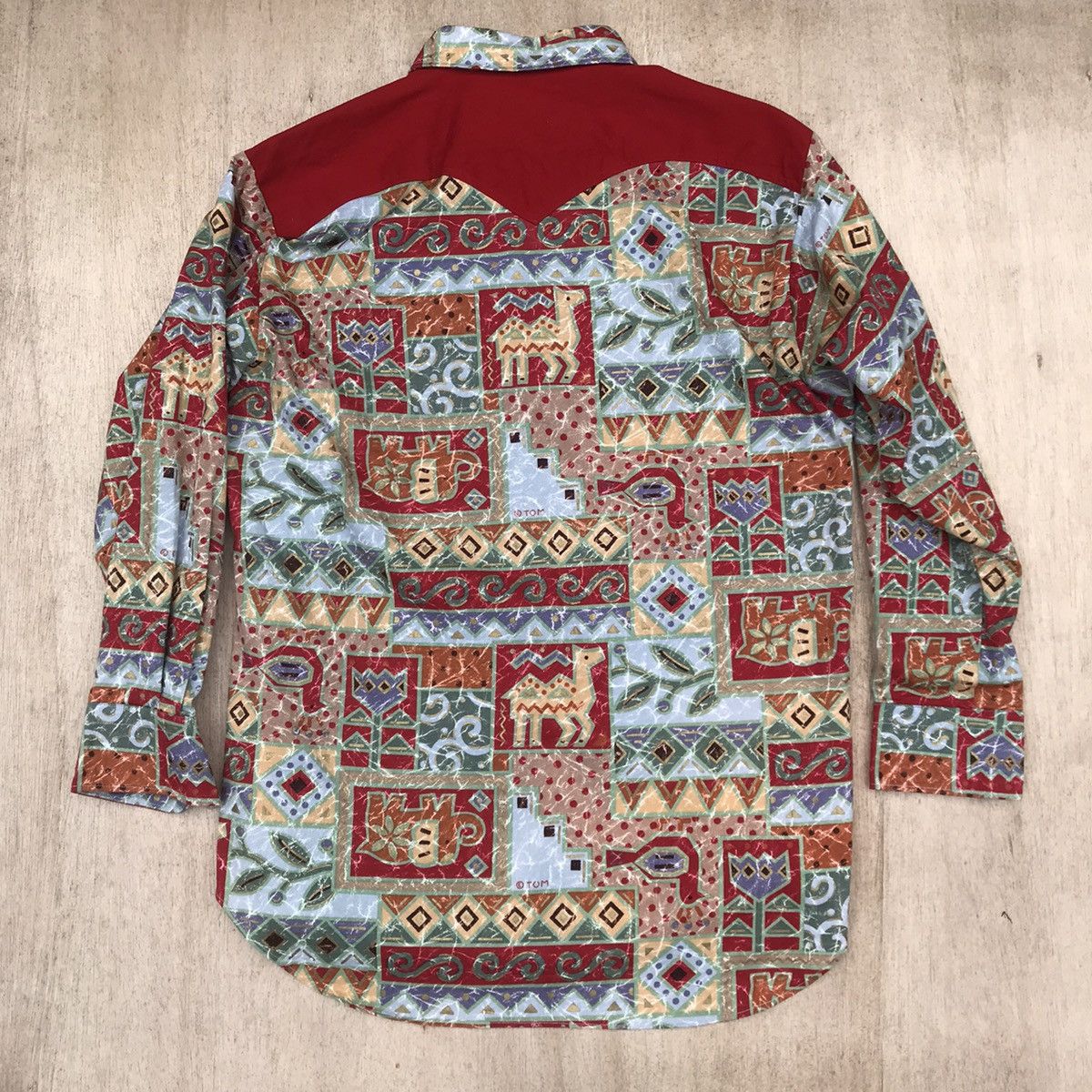 Japanese Brand White horse art multicolor western pearlsnap buttom Size US L / EU 52-54 / 3 - 5 Thumbnail