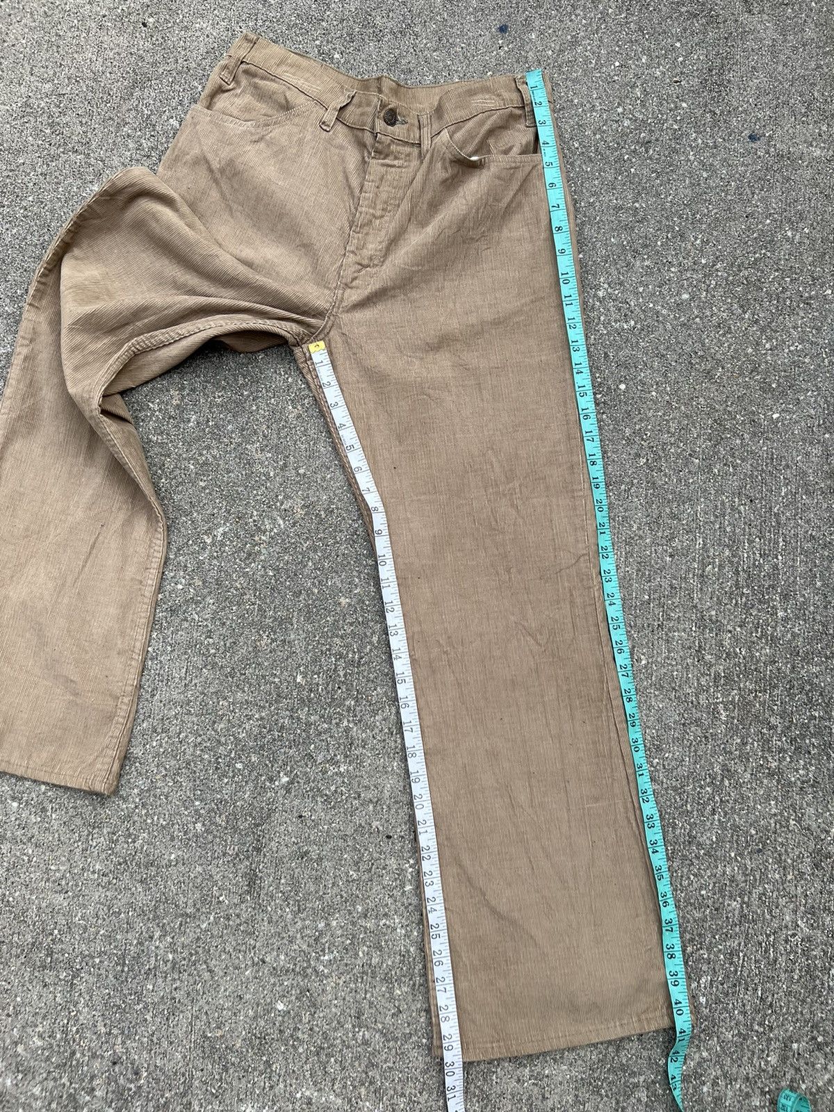 Levi's Vintage 70s Levi’s 646 Talon 42 Zip Corduroy Flare Jeans Size US 32 / EU 48 - 4 Thumbnail