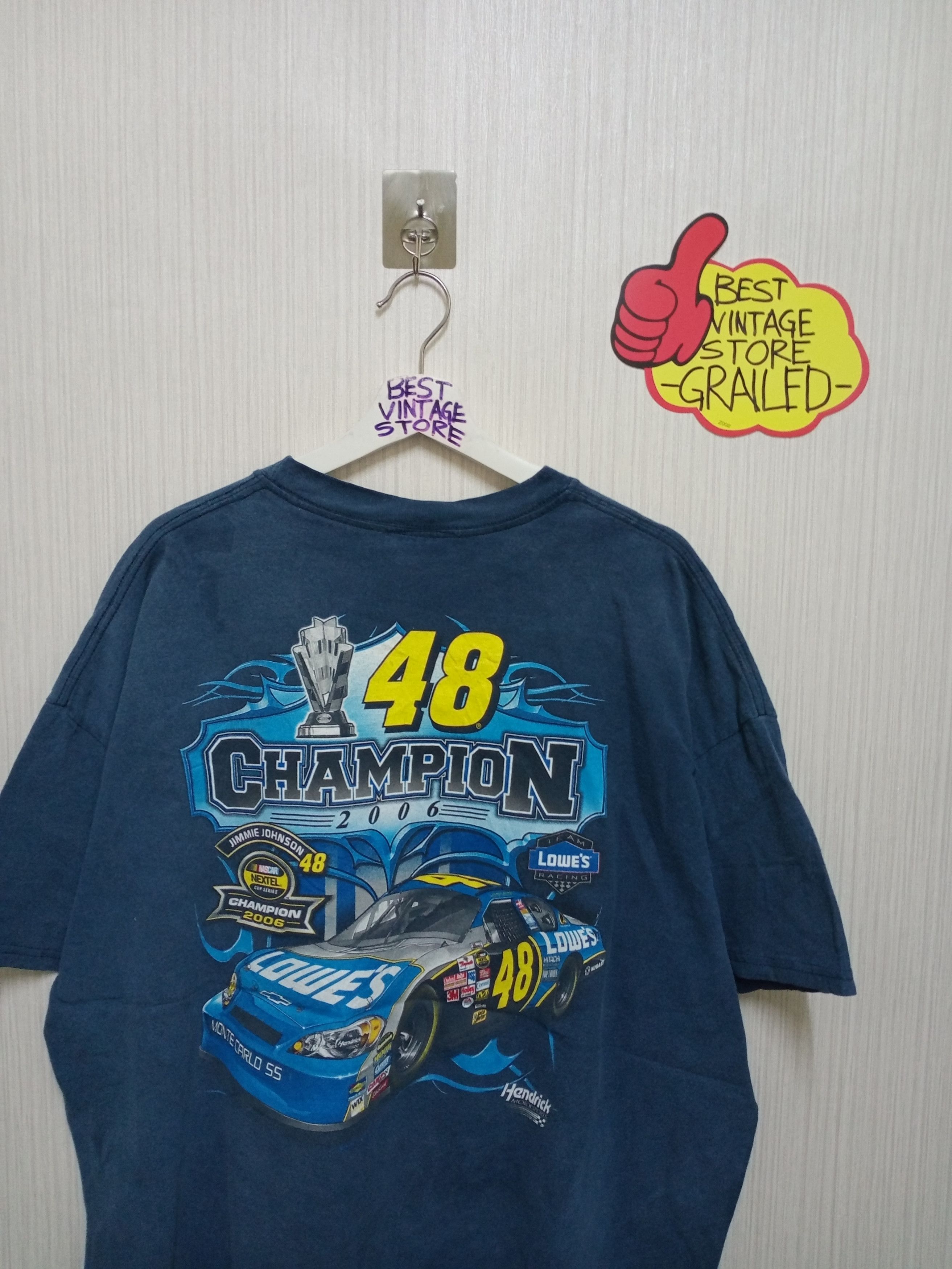 Chase Authentics Vintage 48 Jimmy Johnson Champion 2006 Tshirt Size US XXL / EU 58 / 5 - 3 Thumbnail