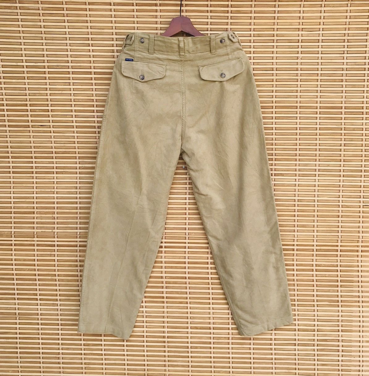 Nigel Cabourn Nigel Cabourn Pleated chino in Beige military wide pant Size US 28 / EU 44 - 4 Thumbnail
