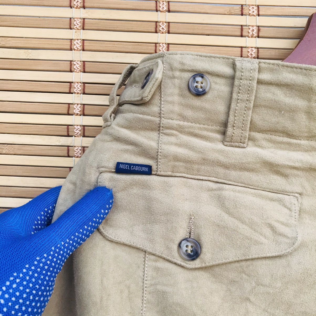 Nigel Cabourn Nigel Cabourn Pleated chino in Beige military wide pant Size US 28 / EU 44 - 6 Thumbnail