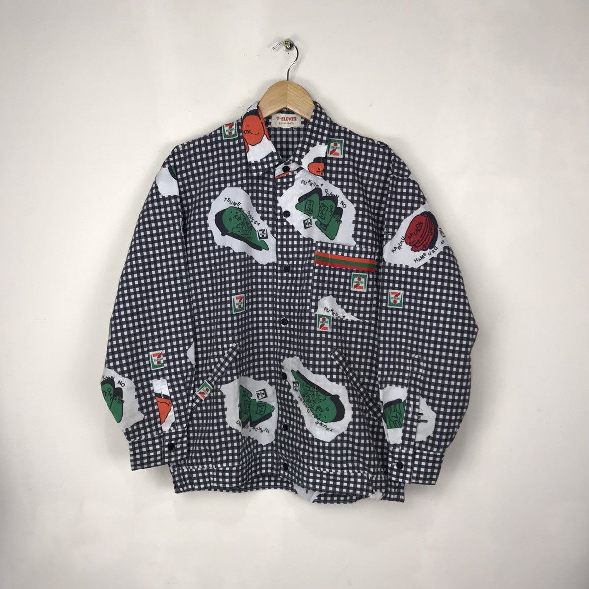 Vintage Vintage 7-Eleven mapping checkered buttom up jacket Size US L / EU 52-54 / 3 - 1 Thumbnail