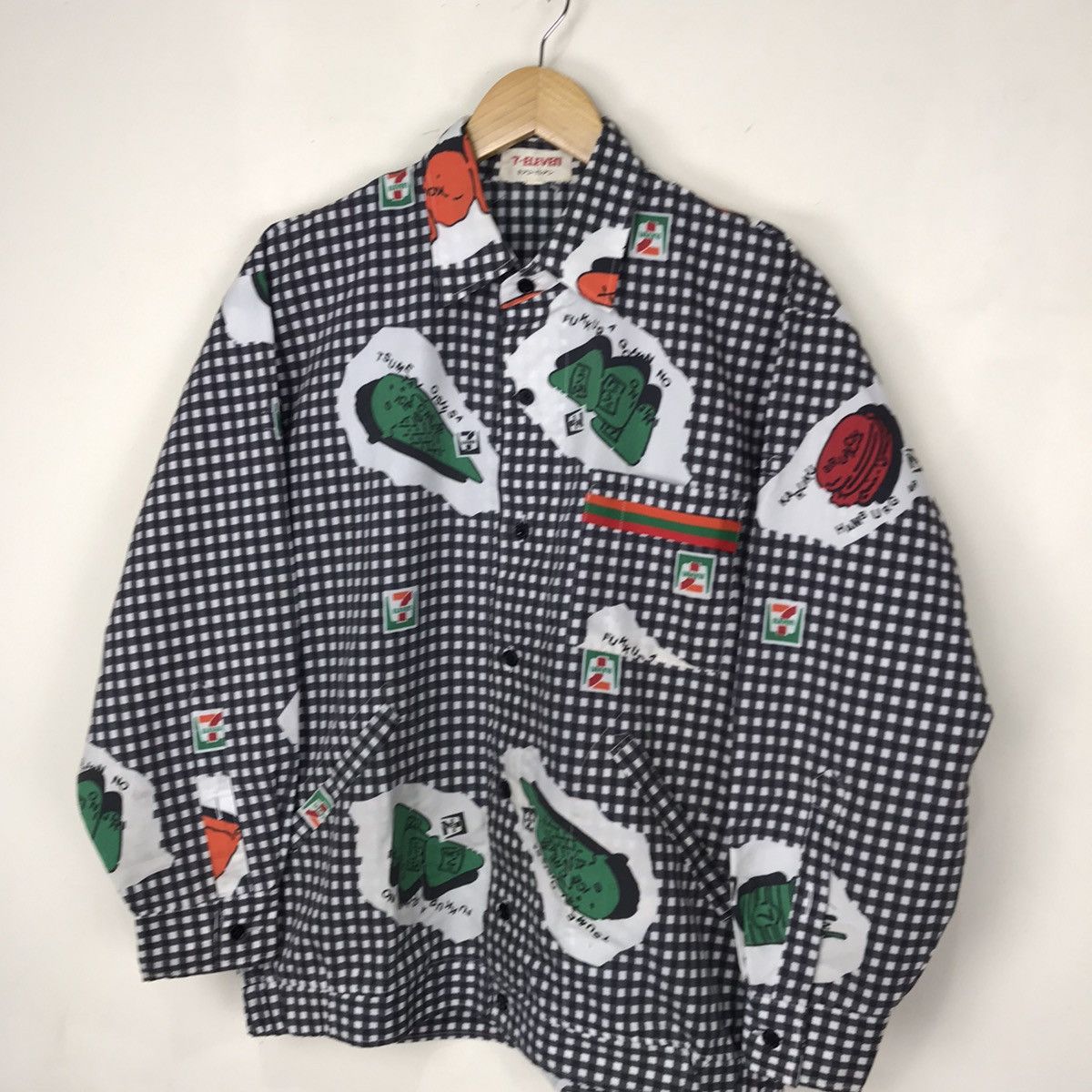 Vintage Vintage 7-Eleven mapping checkered buttom up jacket Size US L / EU 52-54 / 3 - 2 Thumbnail