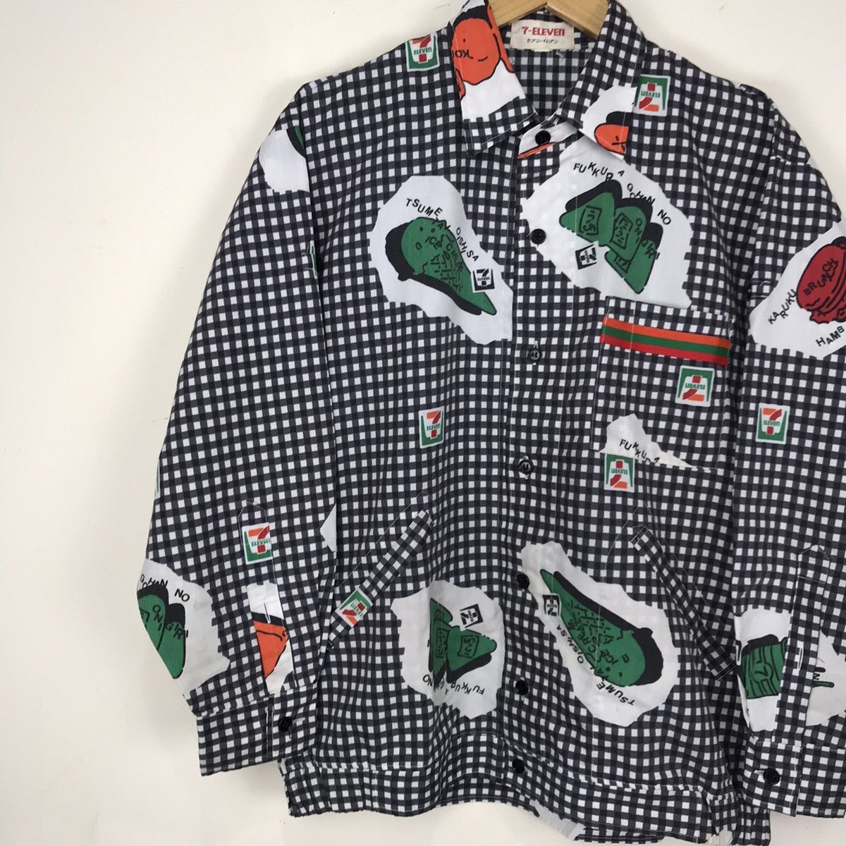 Vintage Vintage 7-Eleven mapping checkered buttom up jacket Size US L / EU 52-54 / 3 - 3 Thumbnail