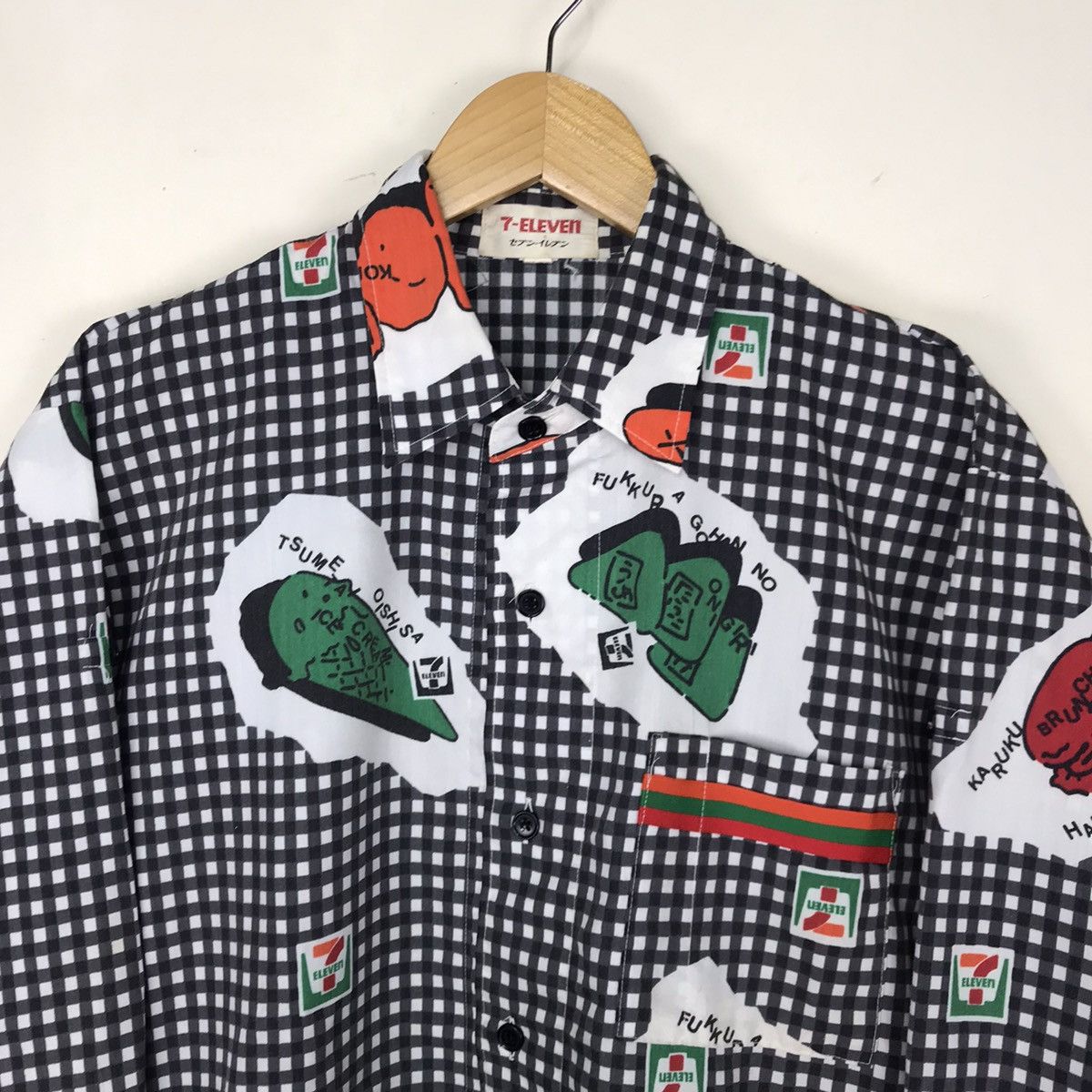 Vintage Vintage 7-Eleven mapping checkered buttom up jacket Size US L / EU 52-54 / 3 - 4 Thumbnail