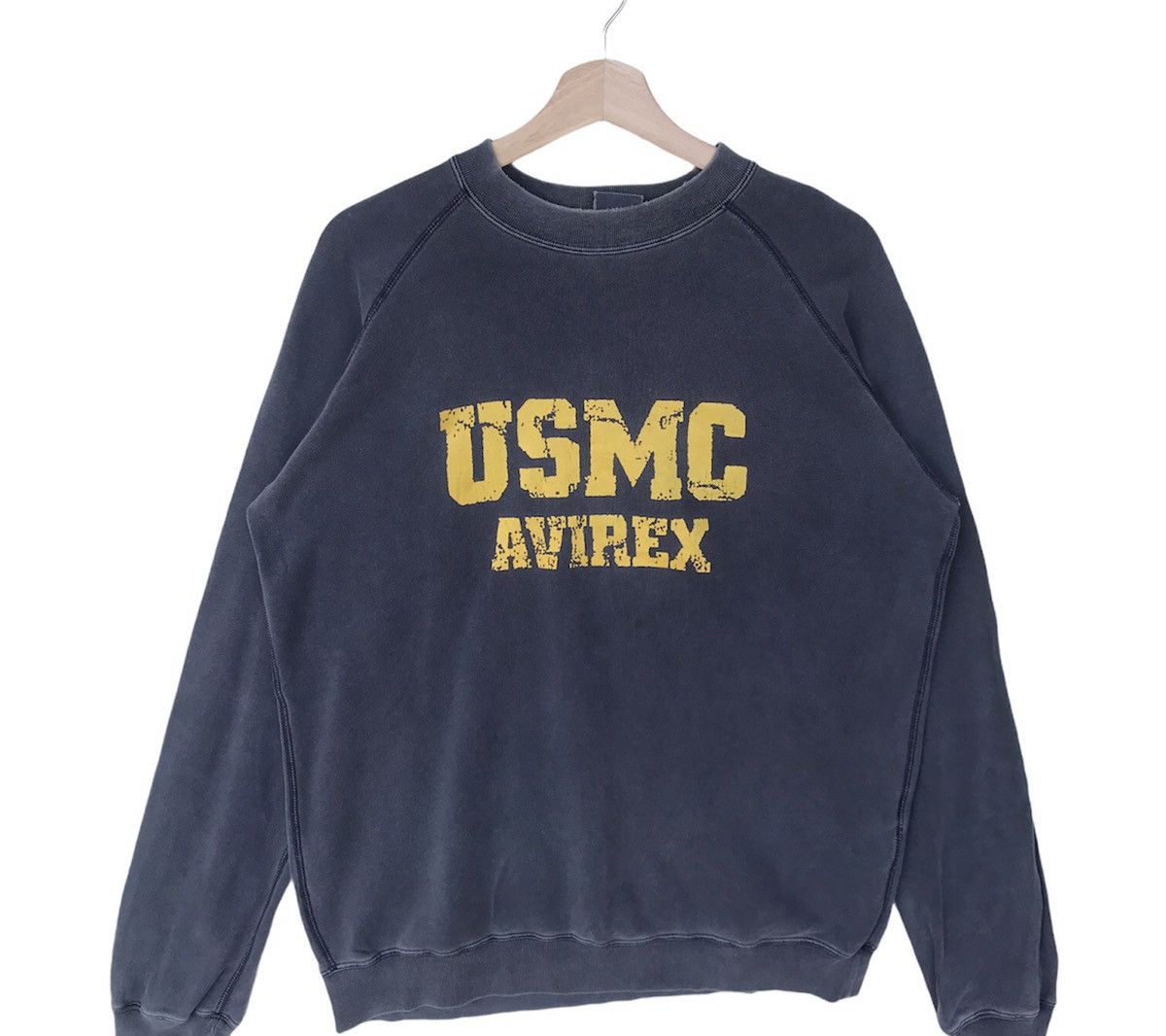 Avirex Vintage USMC avirex fadedblack crewneck sweatshirt jumper Size US M / EU 48-50 / 2 - 3 Thumbnail