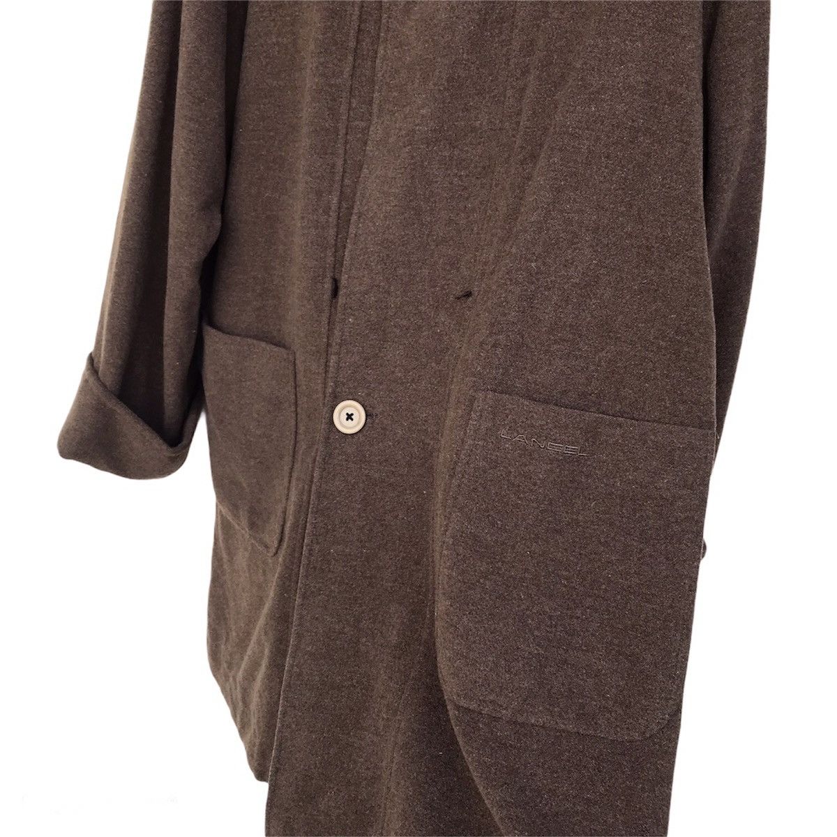 Lancel Vintage Lancel camel brown wool hoodie jacket Size US L / EU 52-54 / 3 - 6 Thumbnail
