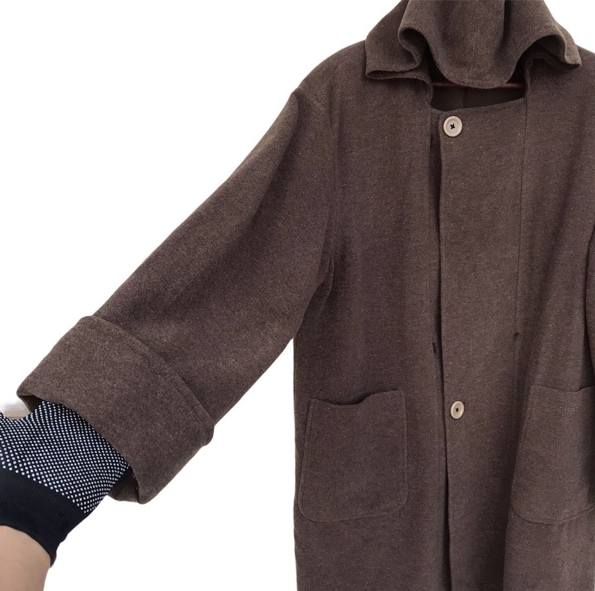 Lancel Vintage Lancel camel brown wool hoodie jacket Size US L / EU 52-54 / 3 - 5 Thumbnail