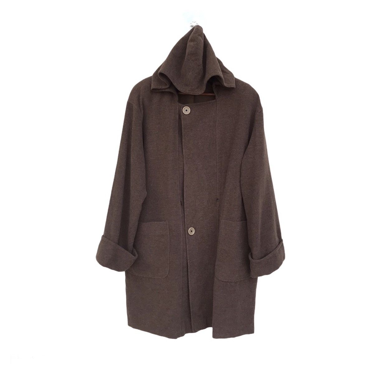 Lancel Vintage Lancel camel brown wool hoodie jacket Size US L / EU 52-54 / 3 - 1 Thumbnail