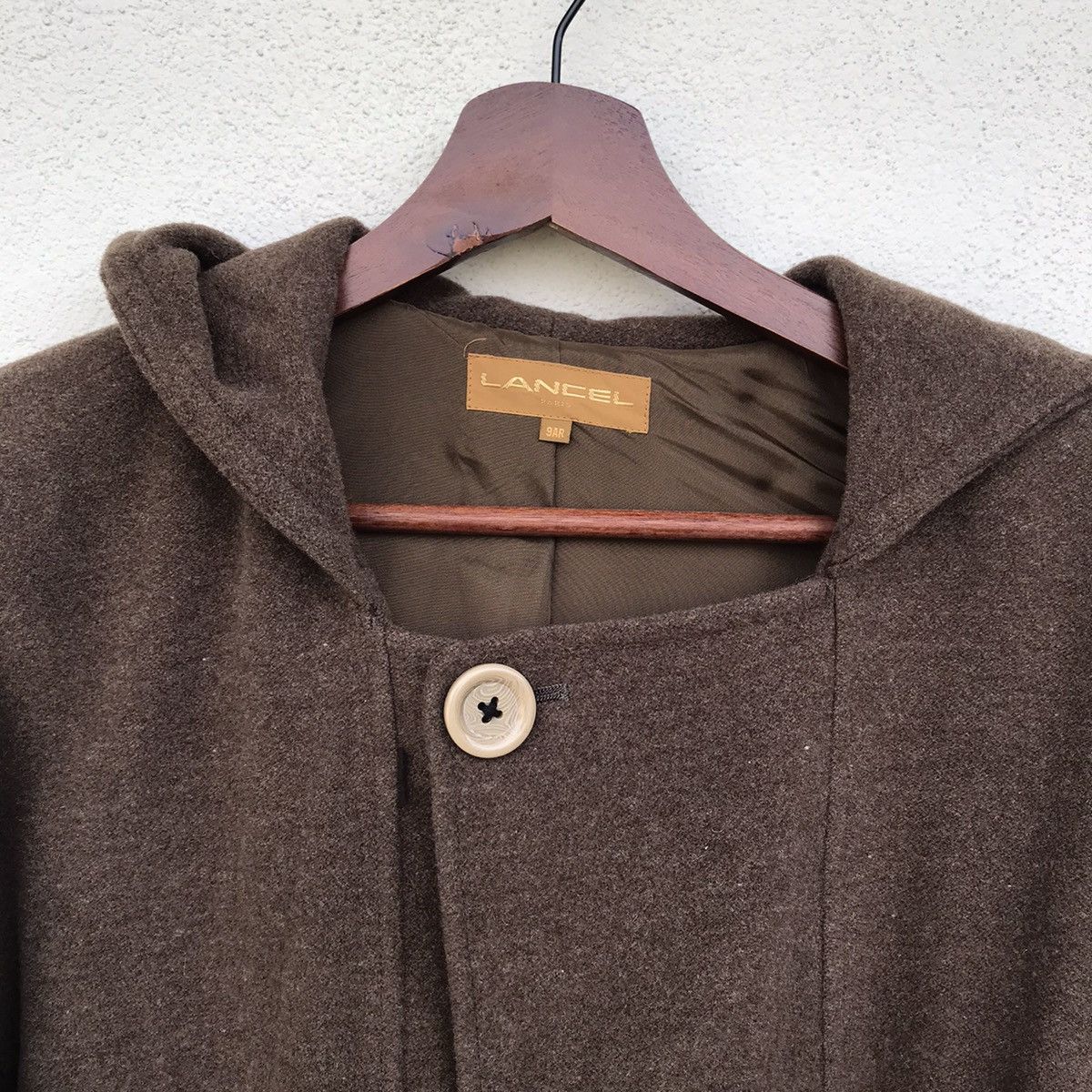 Lancel Vintage Lancel camel brown wool hoodie jacket Size US L / EU 52-54 / 3 - 10 Thumbnail