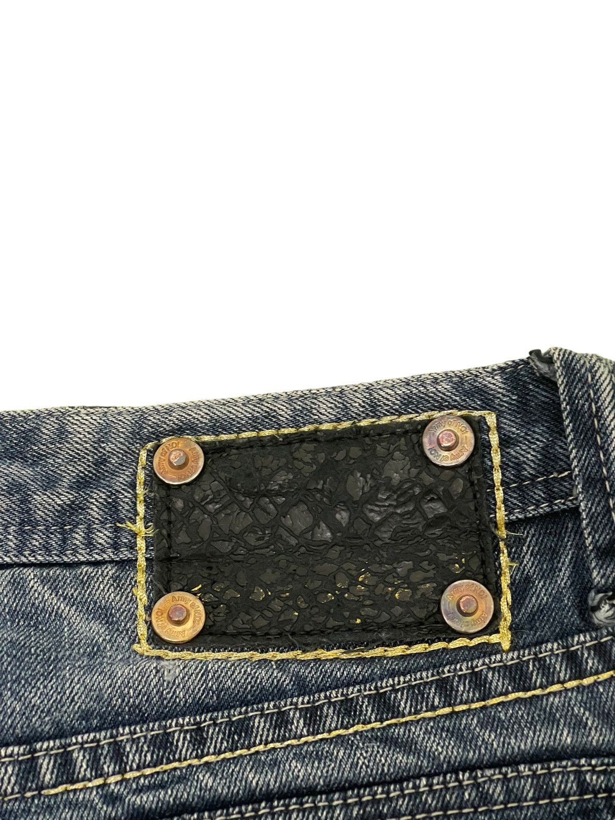 Japanese Brand Flare Jeans Army of No Acid Wash Low Rise Boot Cut 4🟦4 Size US 29 - 9 Thumbnail