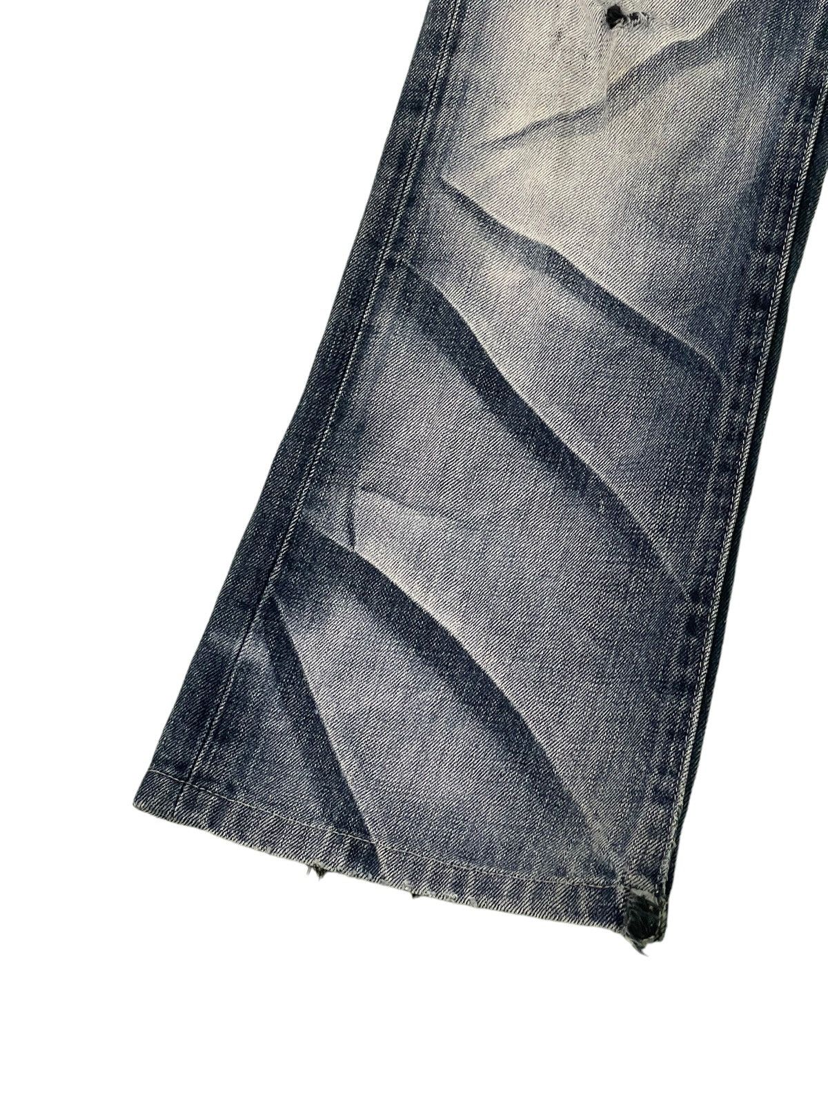 Japanese Brand Flare Jeans Army of No Acid Wash Low Rise Boot Cut 4🟦4 Size US 29 - 14 Thumbnail