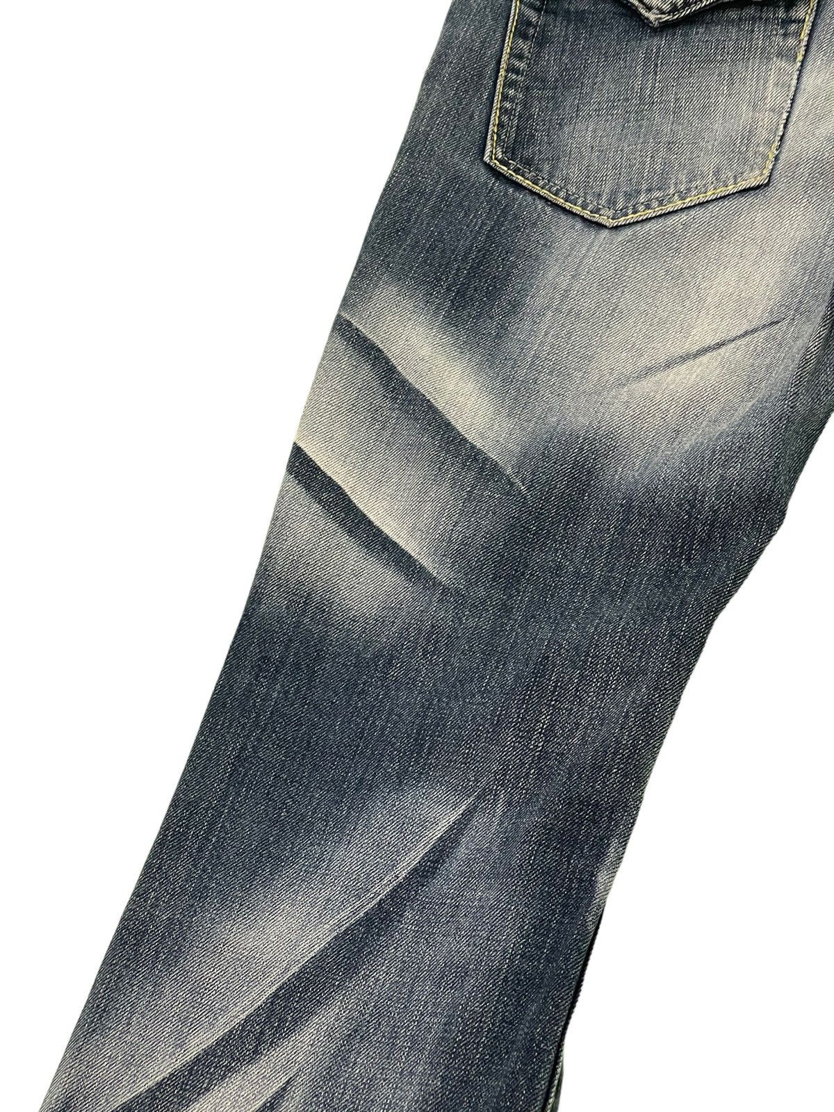 Japanese Brand Flare Jeans Army of No Acid Wash Low Rise Boot Cut 4🟦4 Size US 29 - 6 Thumbnail