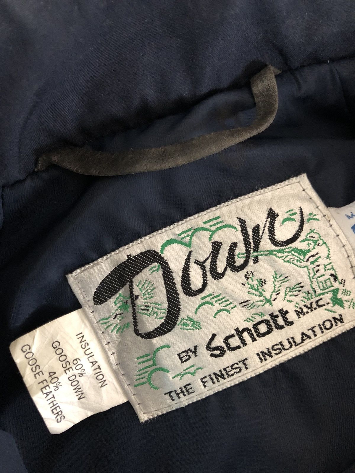 Schott × Vintage Vintage Schott N.Y.C. Goose Down Feather Puffer Jacket Size US M / EU 48-50 / 2 - 14 Thumbnail