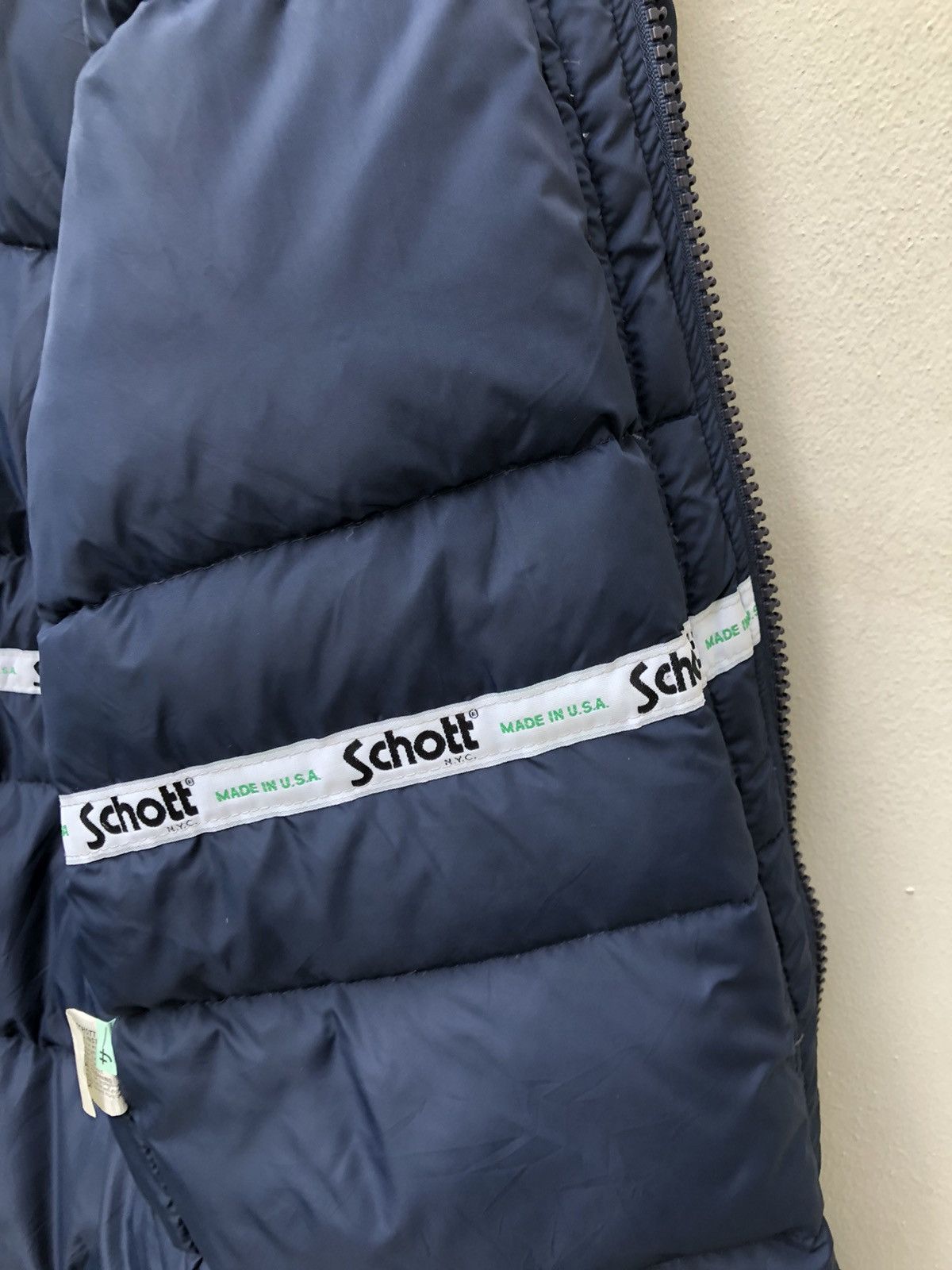 Schott × Vintage Vintage Schott N.Y.C. Goose Down Feather Puffer Jacket Size US M / EU 48-50 / 2 - 9 Thumbnail