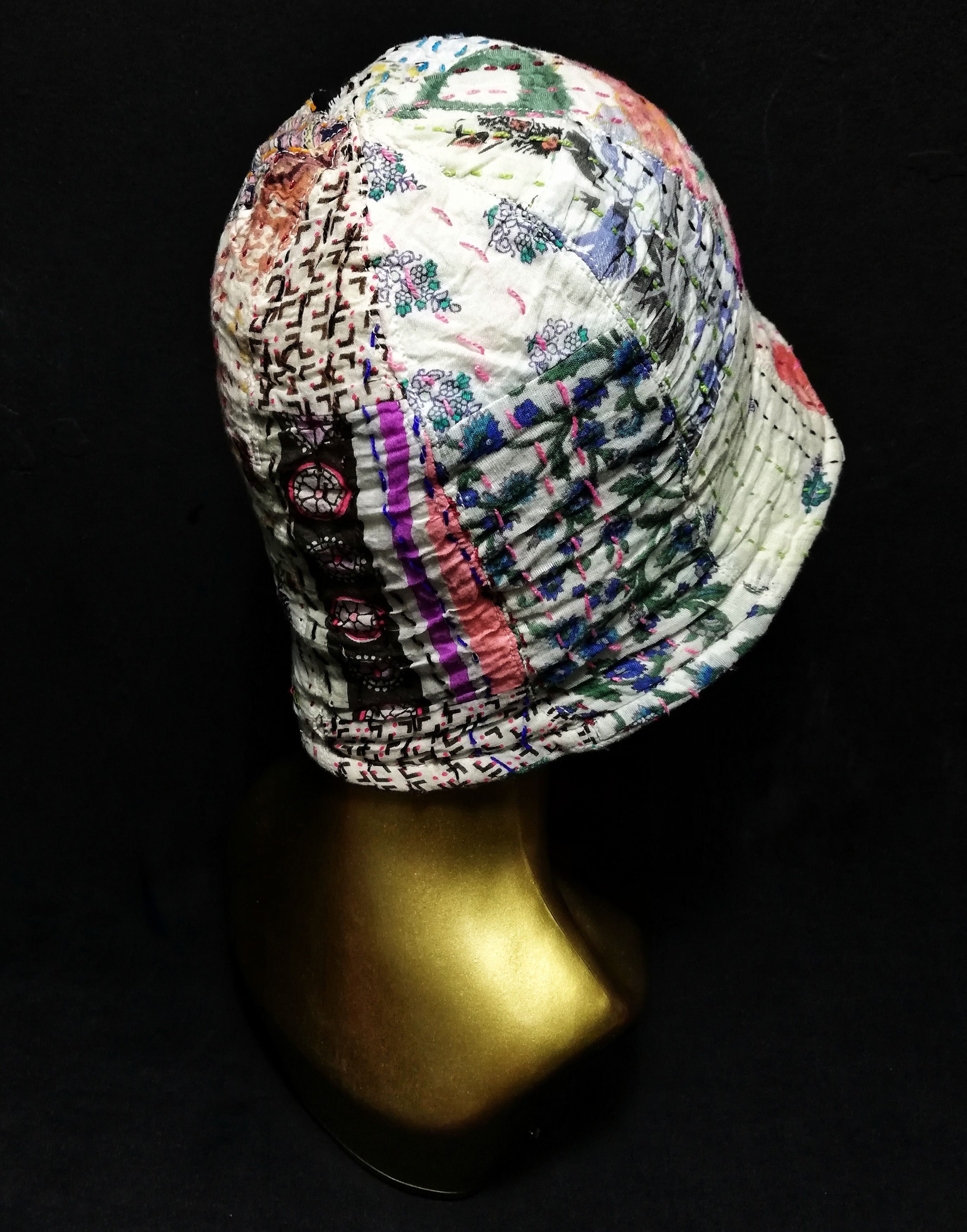Art Comes First × Vintage 🔥GRAIL RARE! Traditional ICT Kerchief Kofu Boro Bucket Hat Size ONE SIZE - 8 Thumbnail