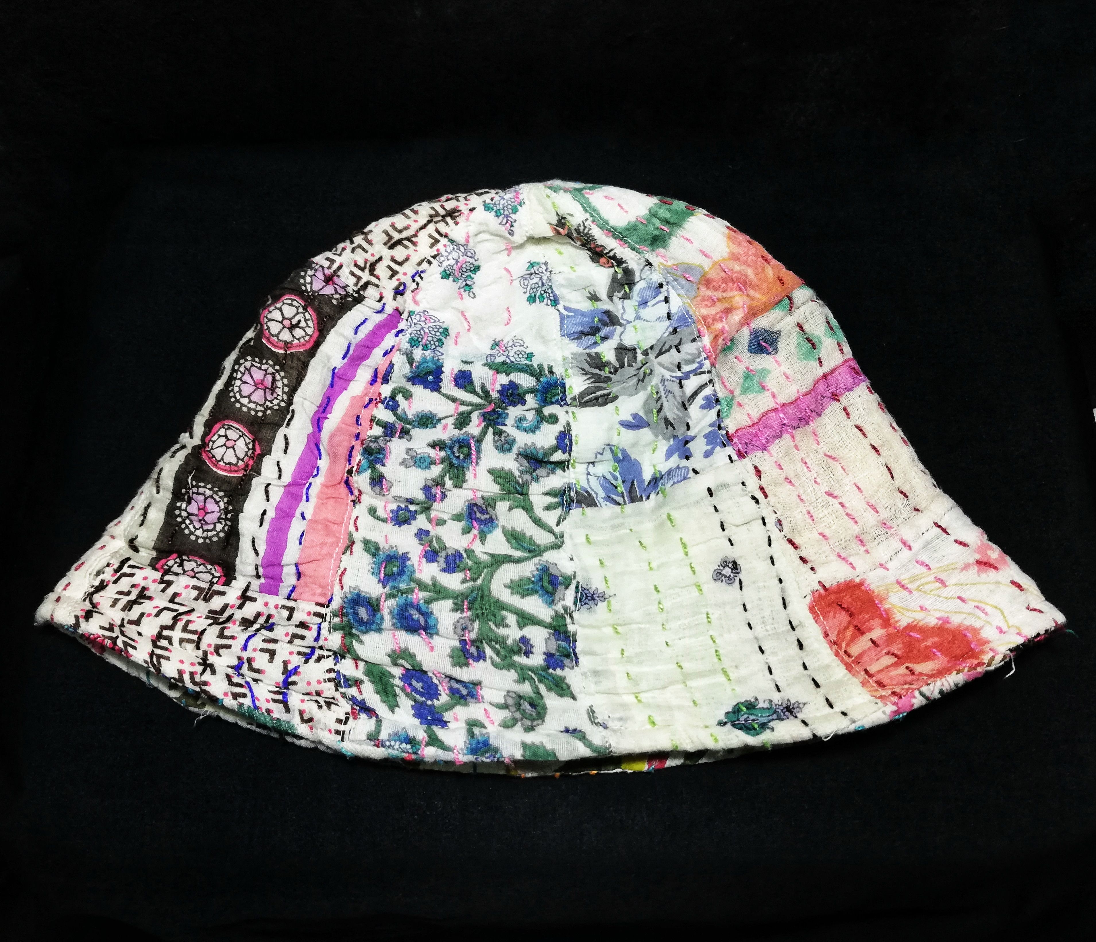 Art Comes First × Vintage 🔥GRAIL RARE! Traditional ICT Kerchief Kofu Boro Bucket Hat Size ONE SIZE - 9 Thumbnail