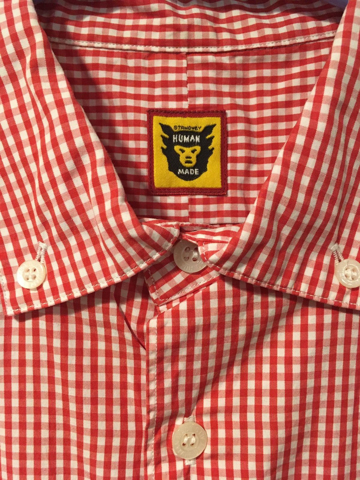 Human Made × Japanese Brand × Nigo RARE FINAL PRICE‼️Human Made Pink Red Gingham Checker Shirt Size US S / EU 44-46 / 1 - 2 Thumbnail