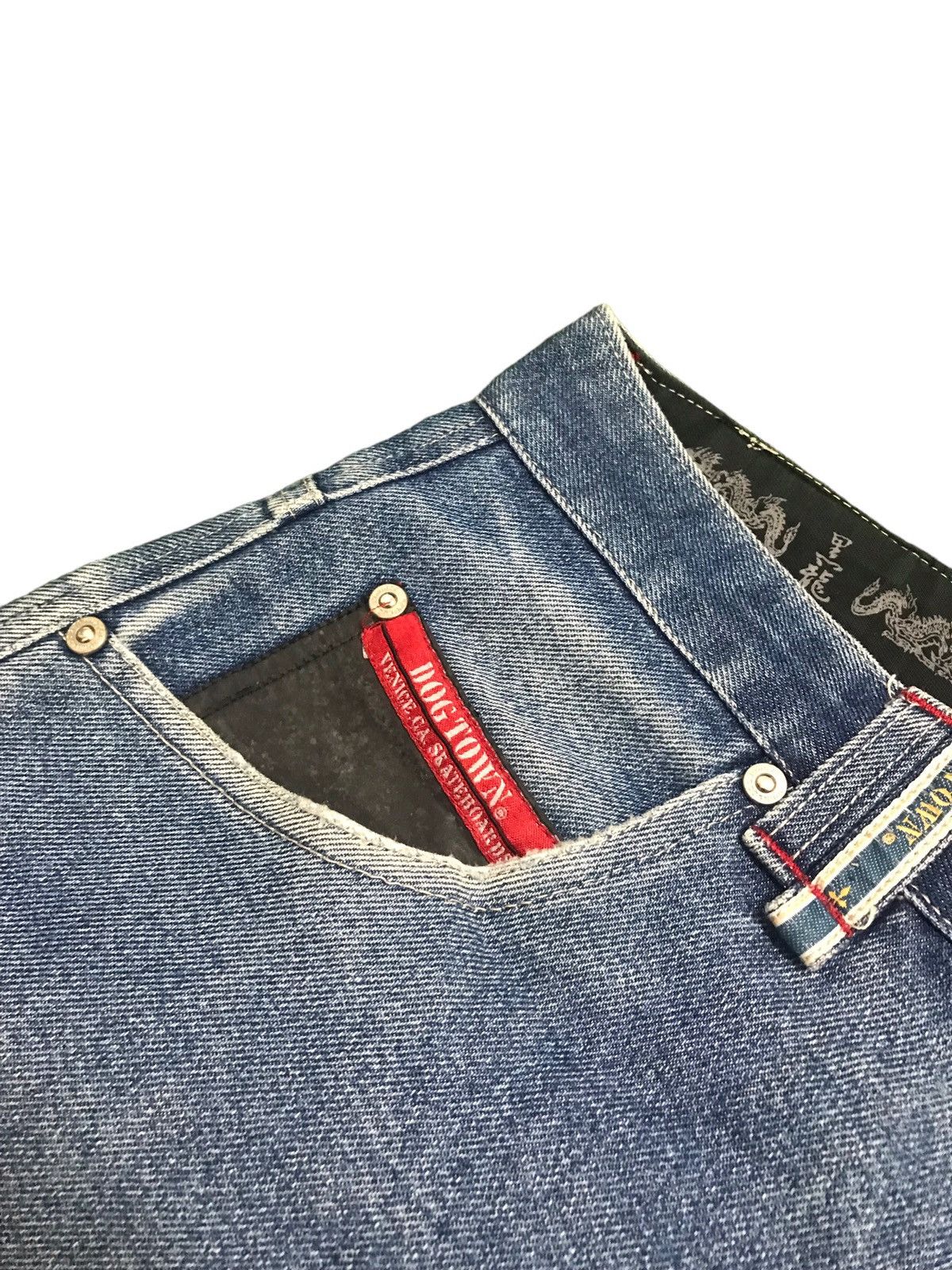 Vintage Vintage Dogtown Black Dragon Embroidered Baggy Jeans Size US 30 / EU 46 - 4 Thumbnail