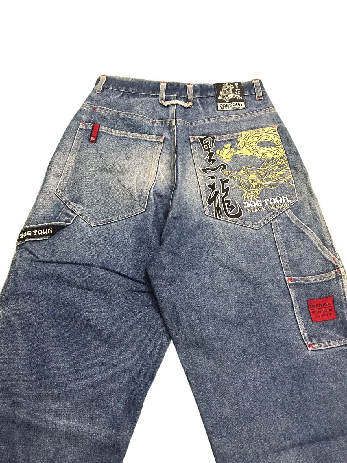 Vintage Vintage Dogtown Black Dragon Embroidered Baggy Jeans Size US 30 / EU 46 - 12 Thumbnail