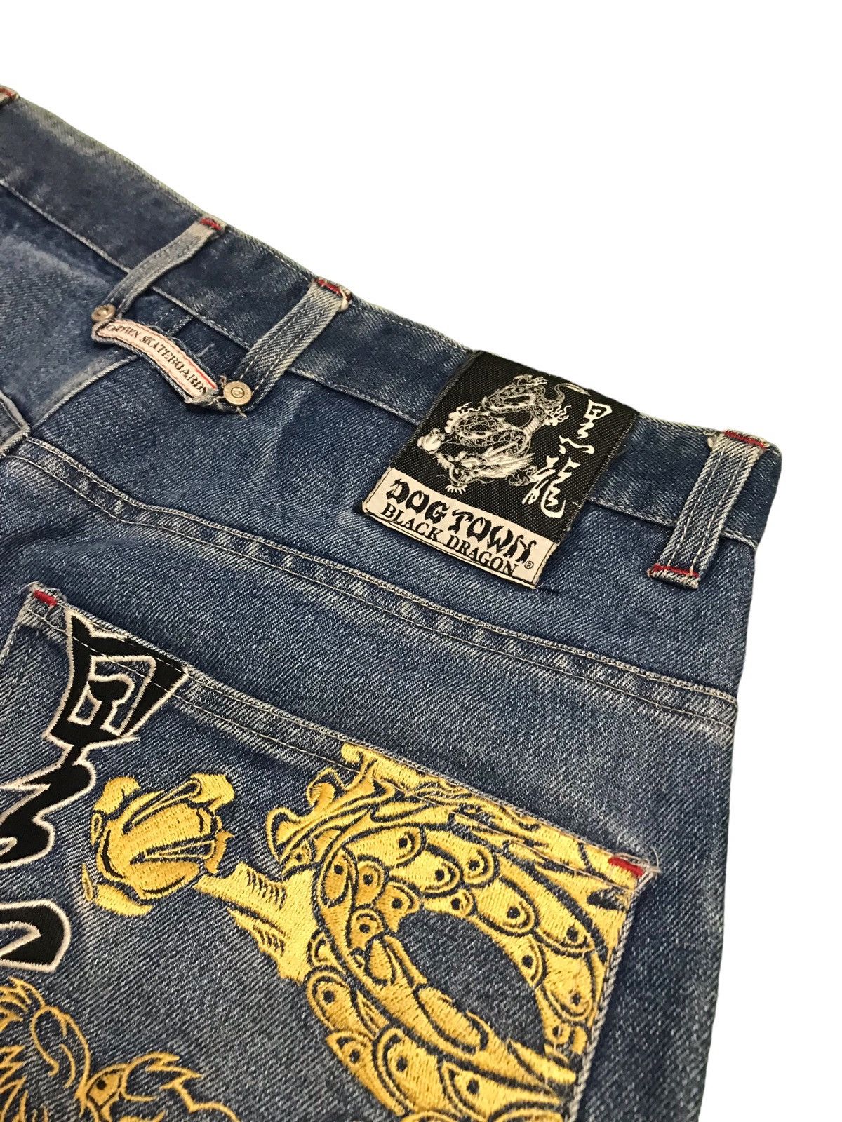 Vintage Vintage Dogtown Black Dragon Embroidered Baggy Jeans Size US 30 / EU 46 - 17 Thumbnail