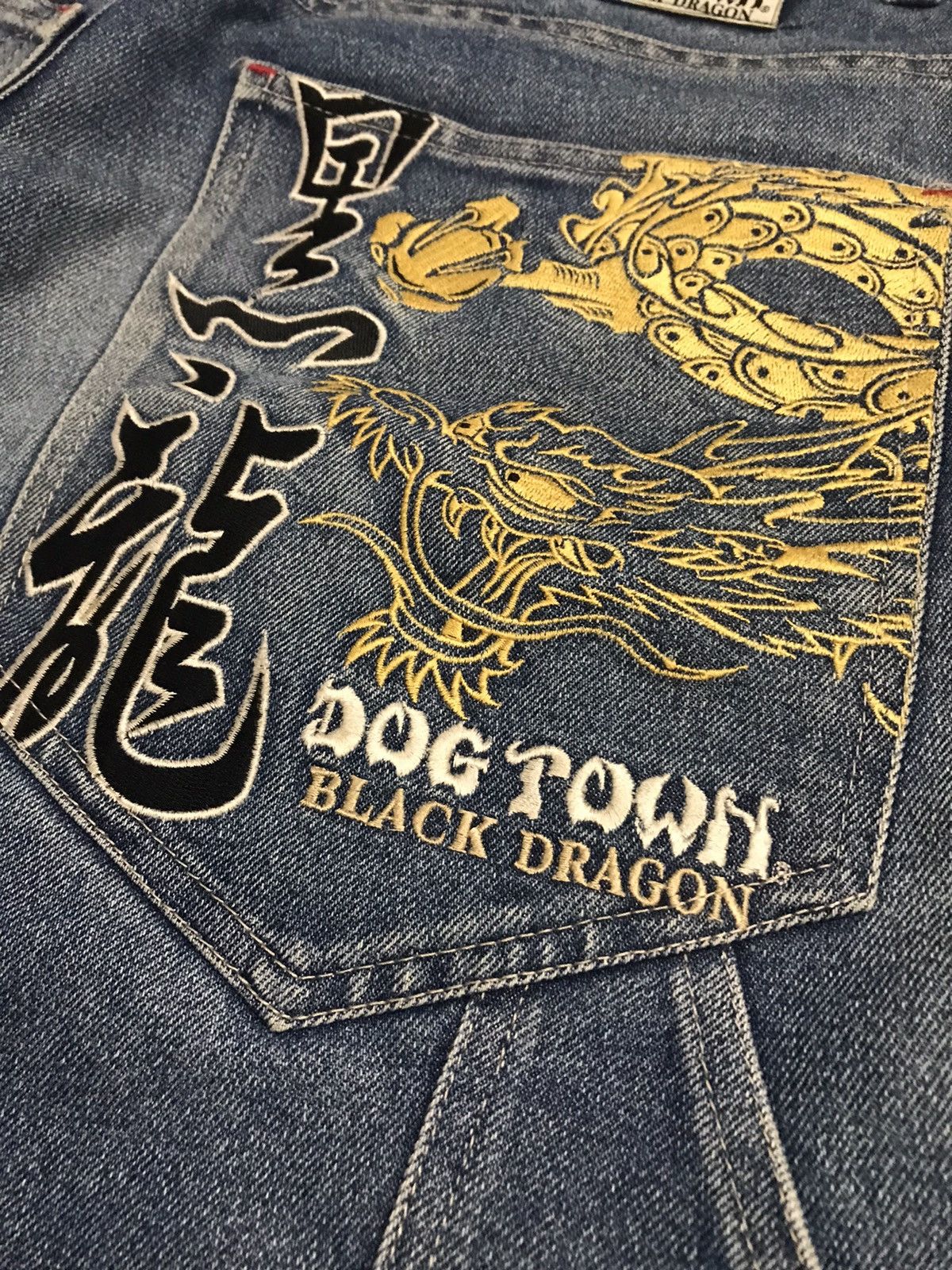Vintage Vintage Dogtown Black Dragon Embroidered Baggy Jeans Size US 30 / EU 46 - 15 Thumbnail