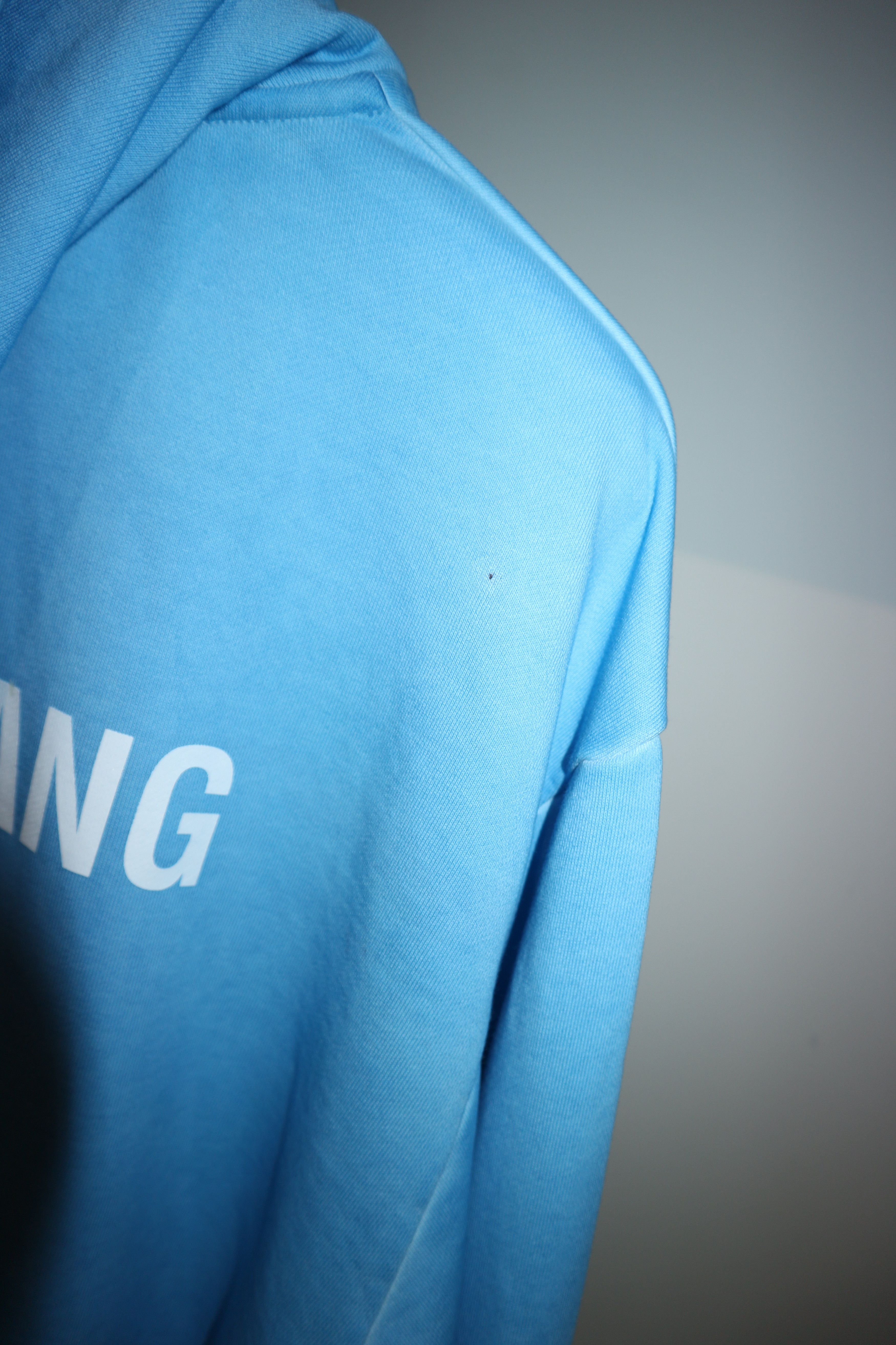 Helmut Lang Blue logo print hoodie Size US L / EU 52-54 / 3 - 5 Thumbnail