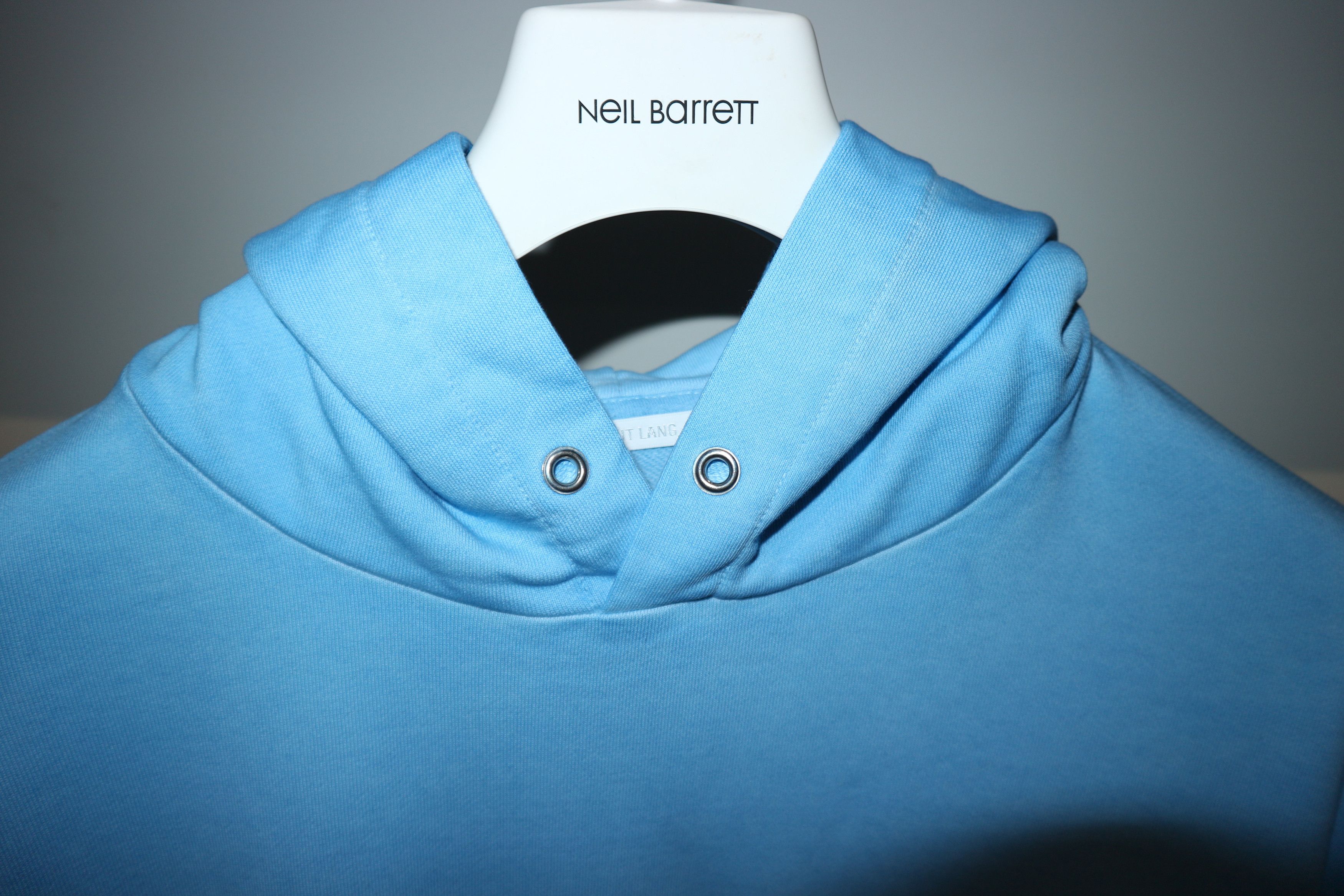 Helmut Lang Blue logo print hoodie Size US L / EU 52-54 / 3 - 2 Thumbnail