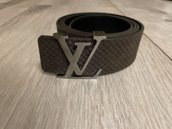 Louis Vuitton Brown Suede Initiales Belt Louis Vuitton