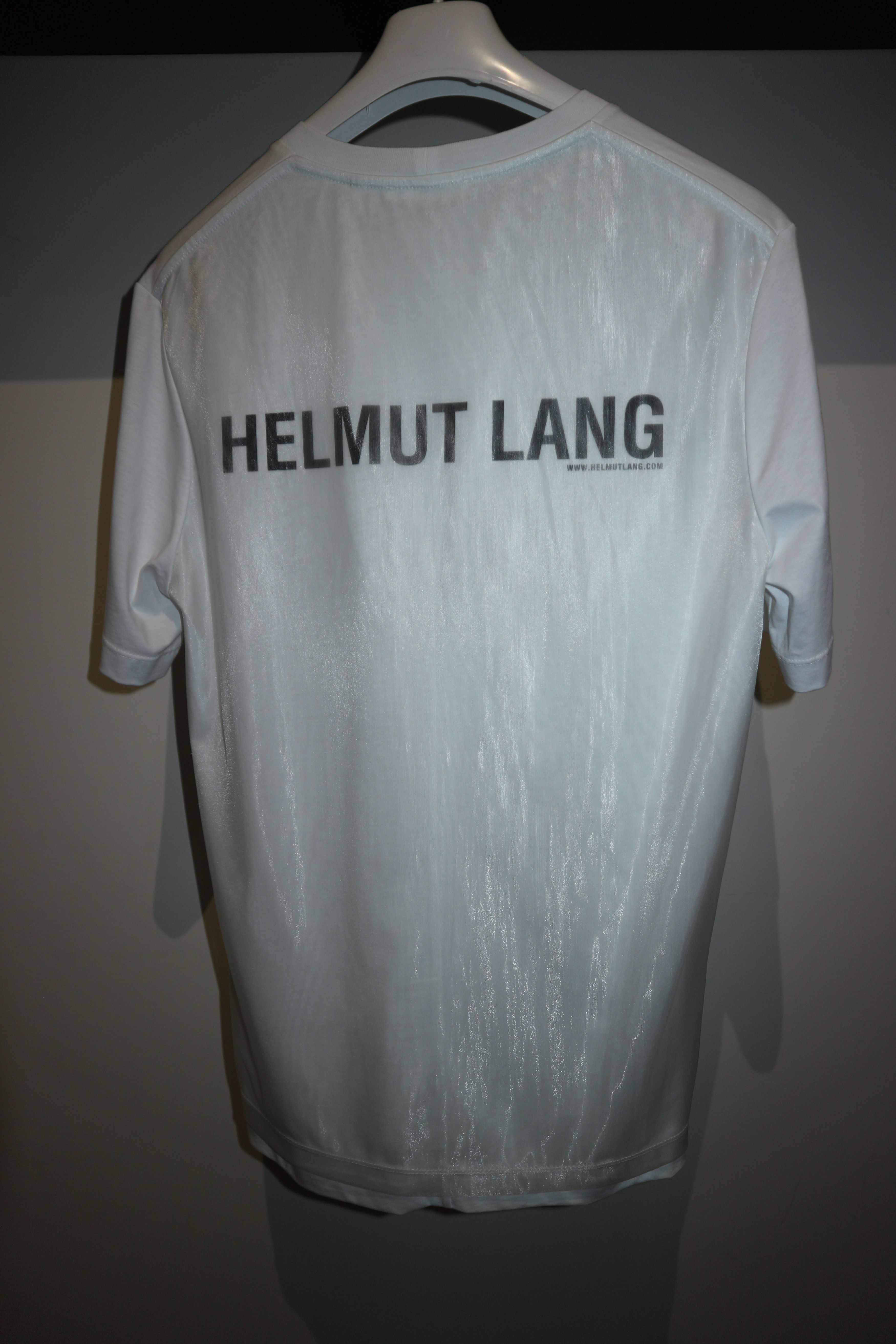 Helmut Lang Organza back logo t-shirt Size US M / EU 48-50 / 2 - 1 Thumbnail