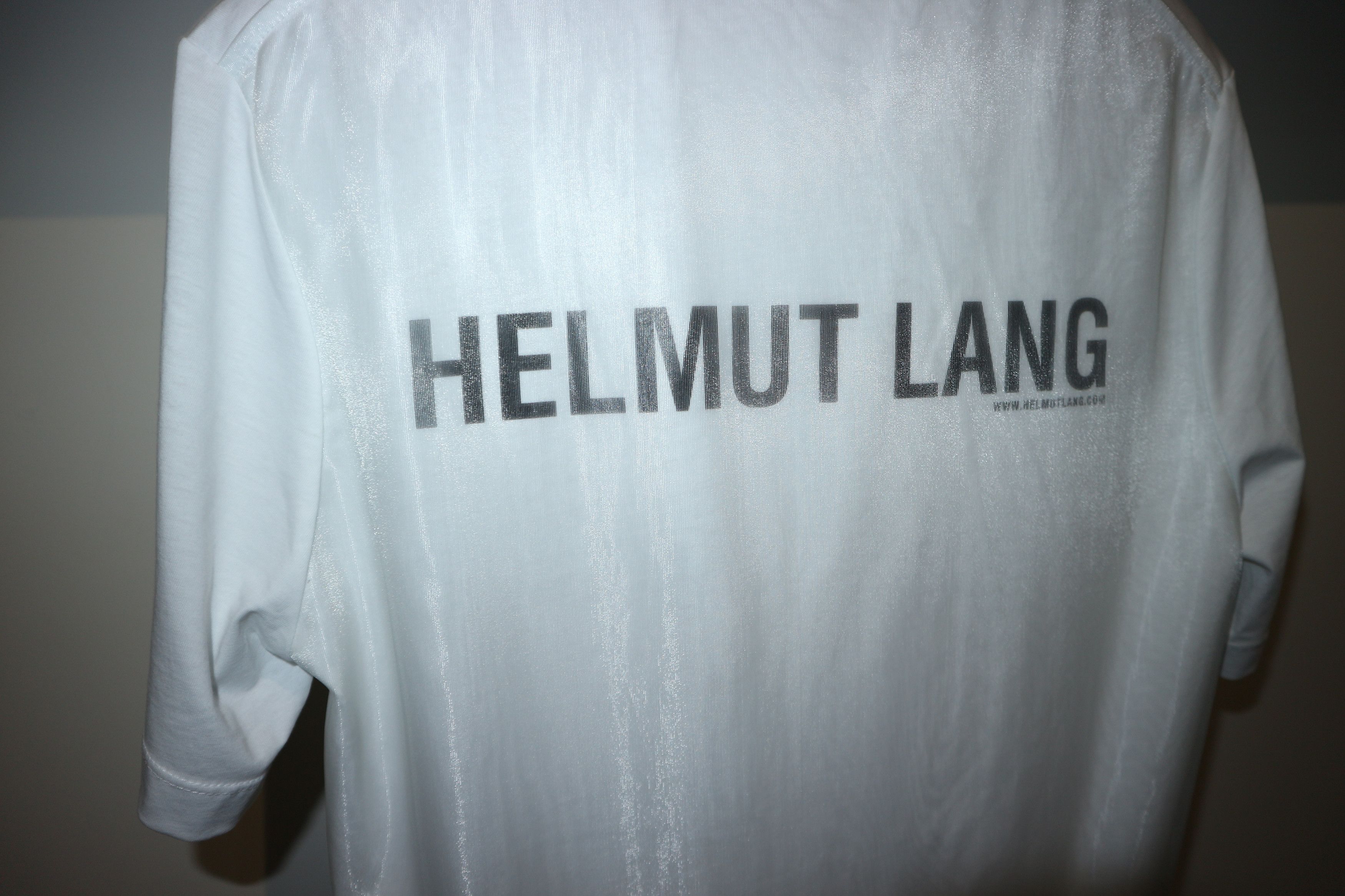 Helmut Lang Organza back logo t-shirt Size US M / EU 48-50 / 2 - 7 Thumbnail