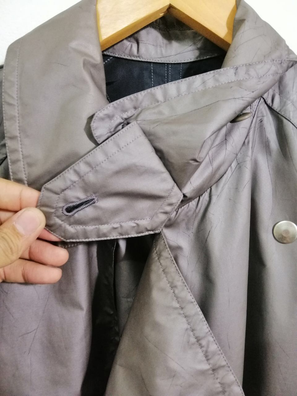 Issey Miyake Issey Miyake Men Trench Jacket / Long Jacket Cracked Design Size US M / EU 48-50 / 2 - 10 Thumbnail