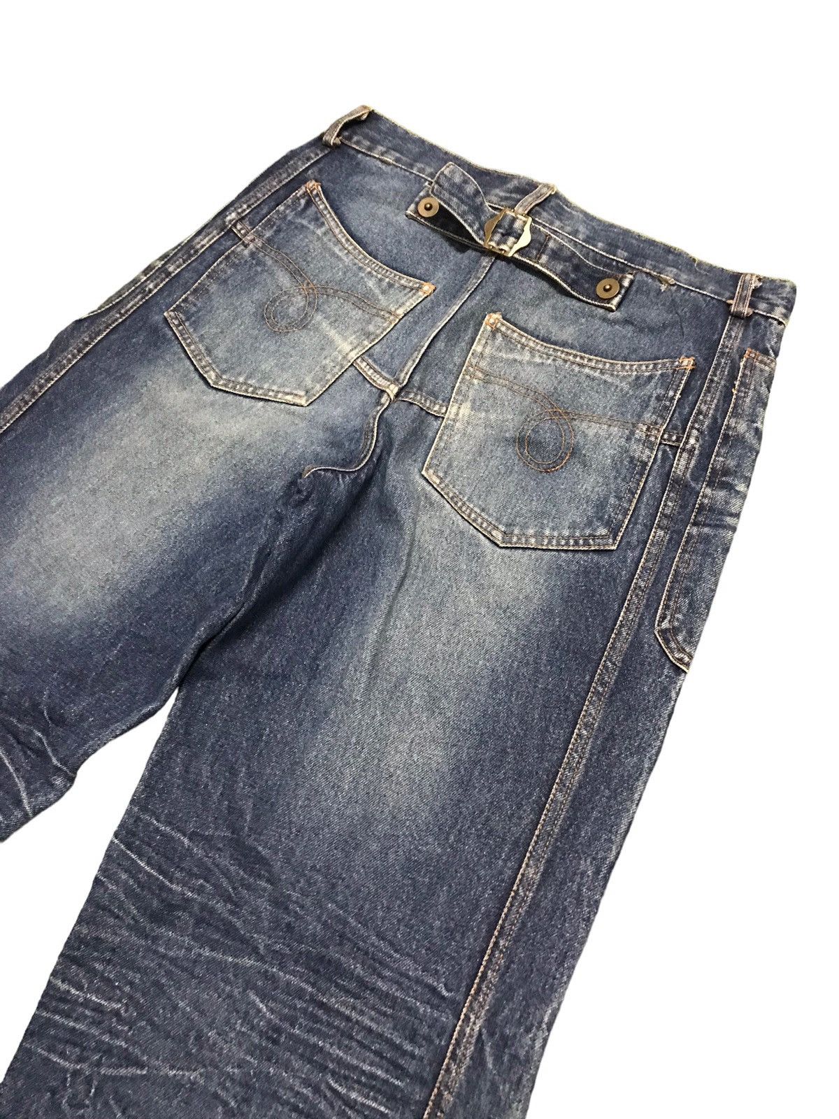 Japanese Brand × Vintage Vintage Portsmouth London Baker Pants Style Buckle Jeans Size US 32 / EU 48 - 8 Thumbnail
