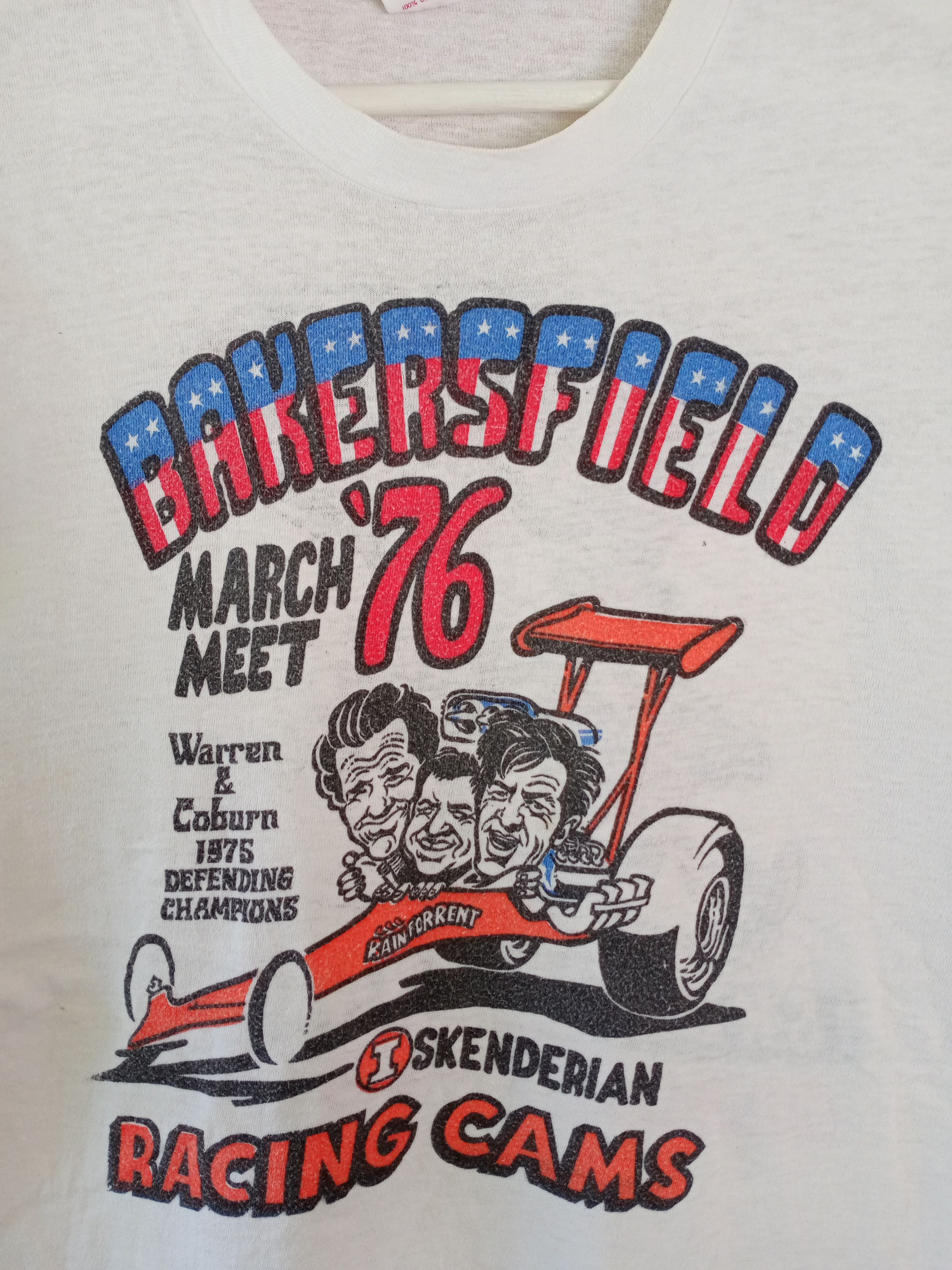 Formula 1 Rare Vintage 70s Bakerfield Iskendeman Racing Camp Tshirt Size US M / EU 48-50 / 2 - 3 Thumbnail