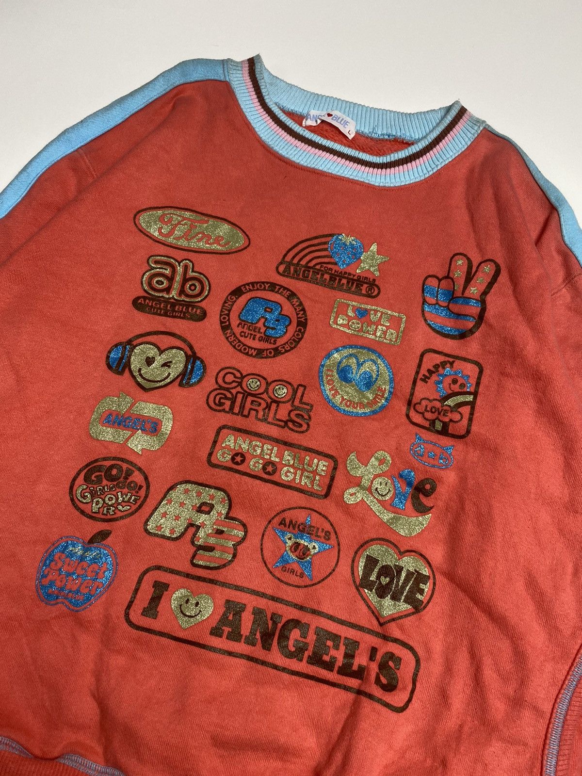 Angel Blue ❤️‍🔥NEEDGONE❤️‍🔥90s Angel Blue Glitter Logo Heavyweight CN Size US M / EU 48-50 / 2 - 3 Thumbnail