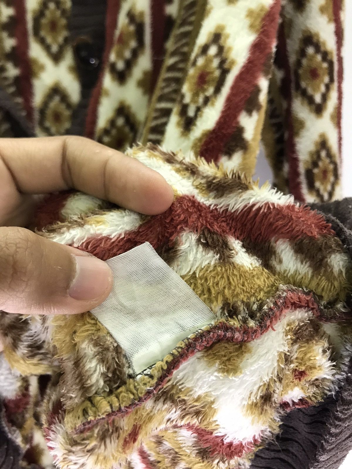 Japanese Brand JapaneseBrand MonTresor Novajo Hairy Fleece Cardigan Size US S / EU 44-46 / 1 - 4 Thumbnail