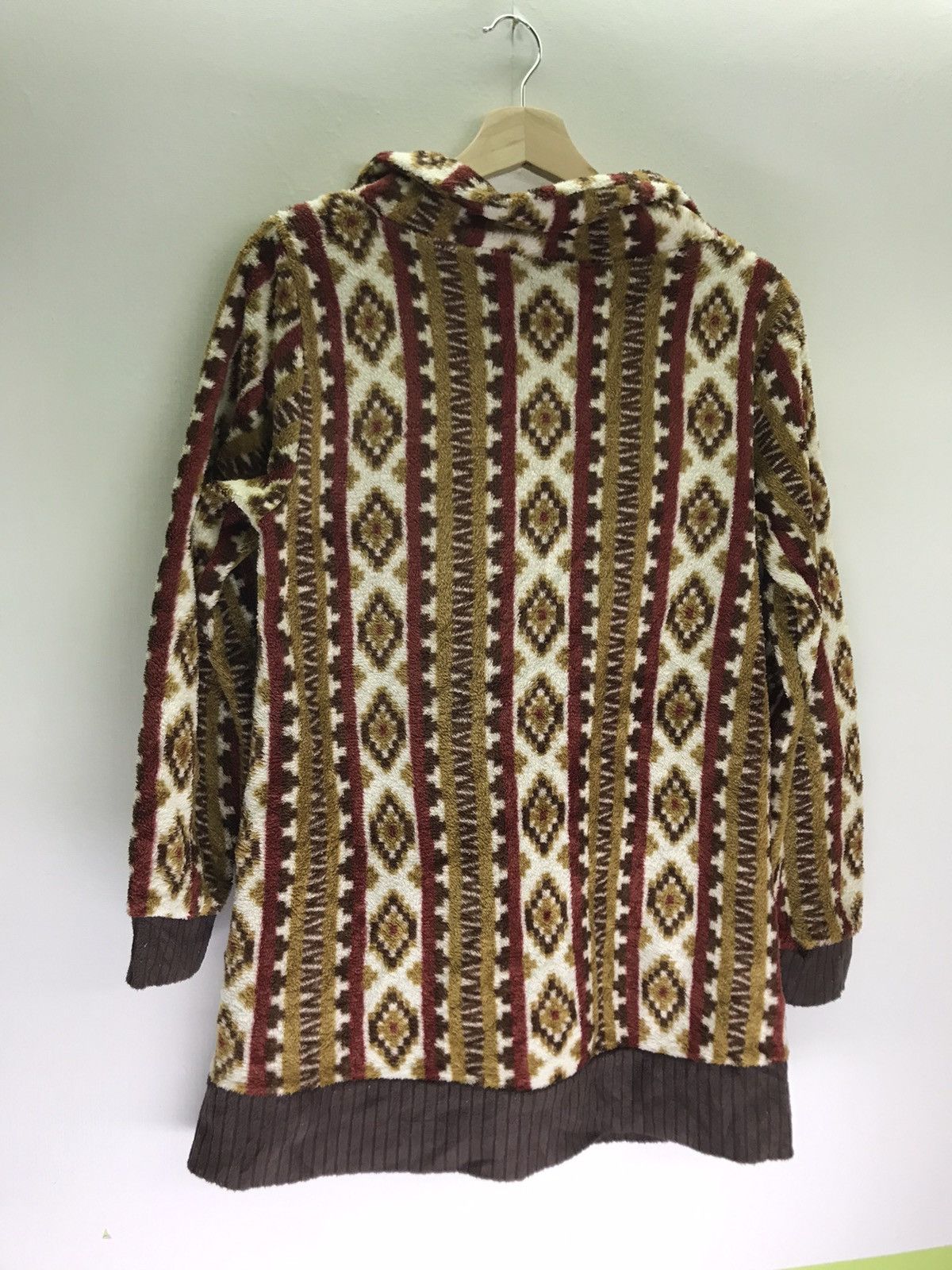 Japanese Brand JapaneseBrand MonTresor Novajo Hairy Fleece Cardigan Size US S / EU 44-46 / 1 - 2 Thumbnail