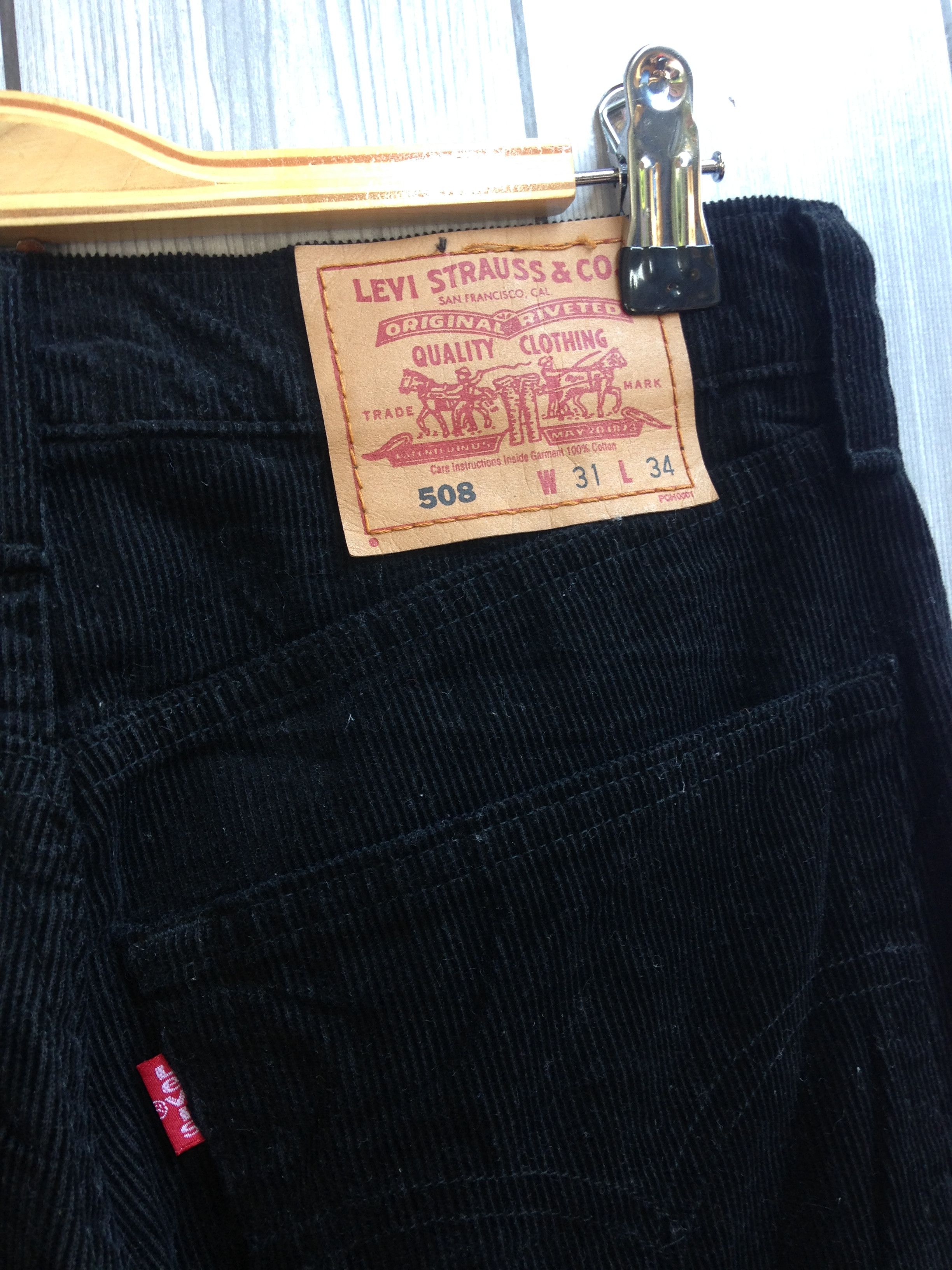 Levi's Levis 508 Corduroy Pants Black Size US 30 / EU 46 - 5 Thumbnail
