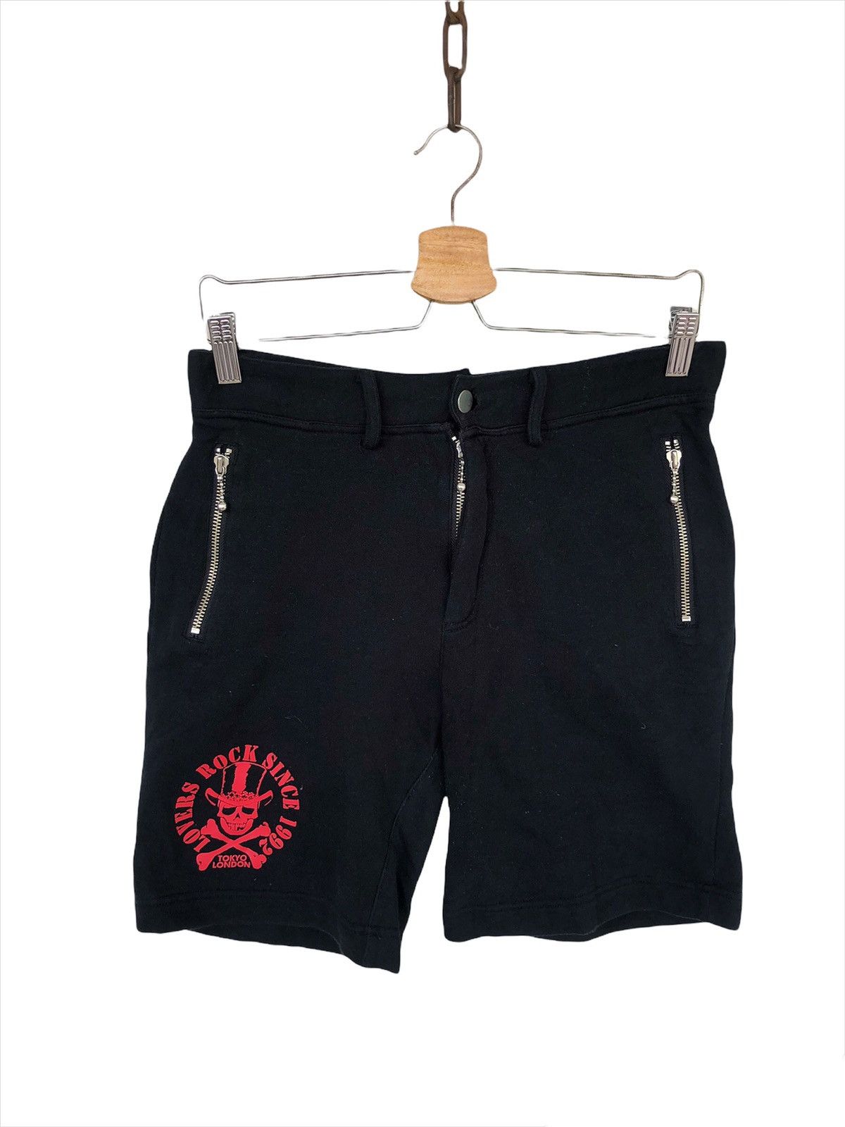 Beauty Beast SICK🔥Super Lovers Tokyo Cross Bone Skulls Logo Shorts Size US 28 / EU 44 - 4 Thumbnail