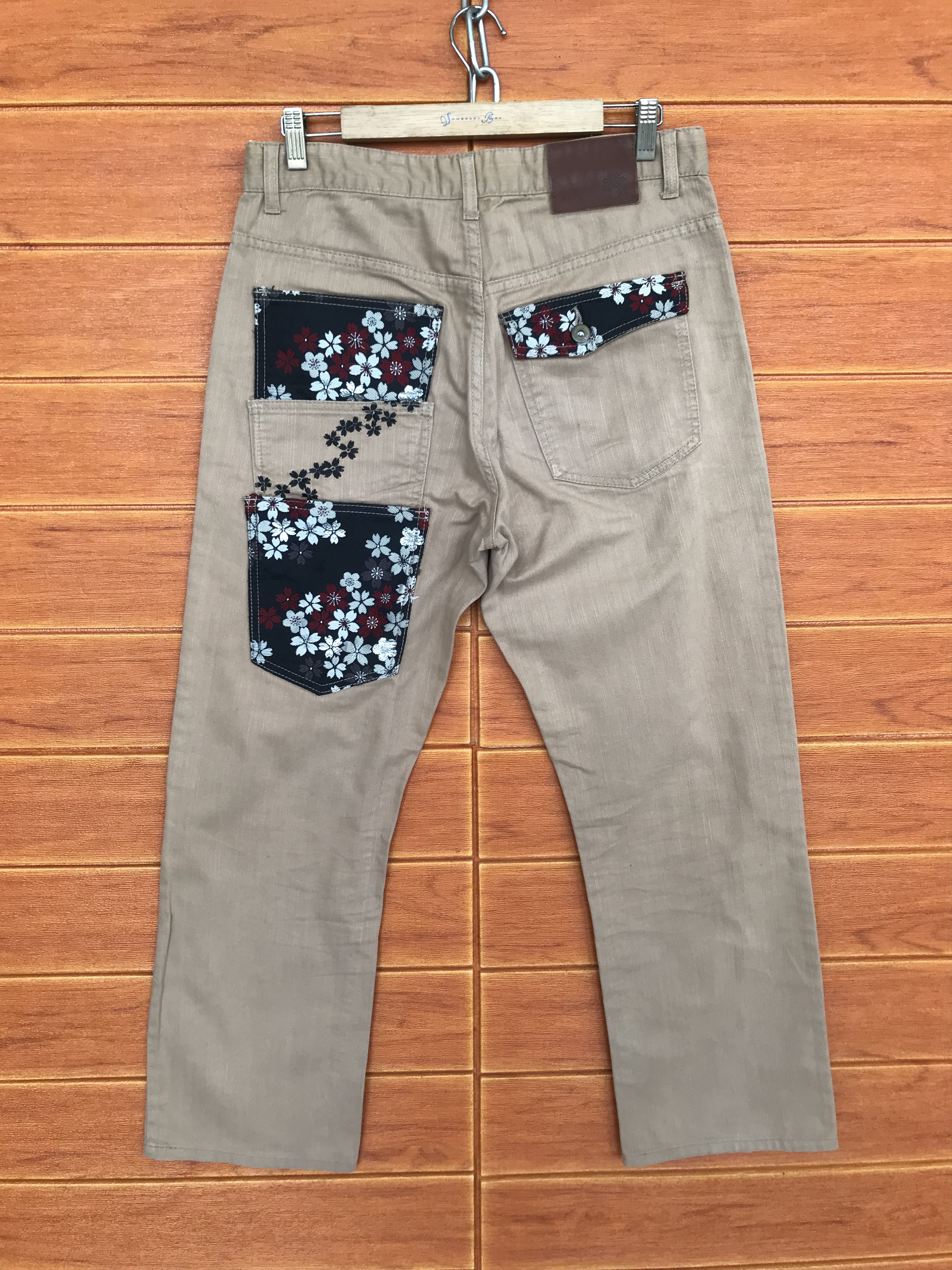 Karakuri Tamashii Japan Sukajan Style Sakura Embroidered Pant Karakuri Tamashi Size US 32 / EU 48 - 2 Thumbnail
