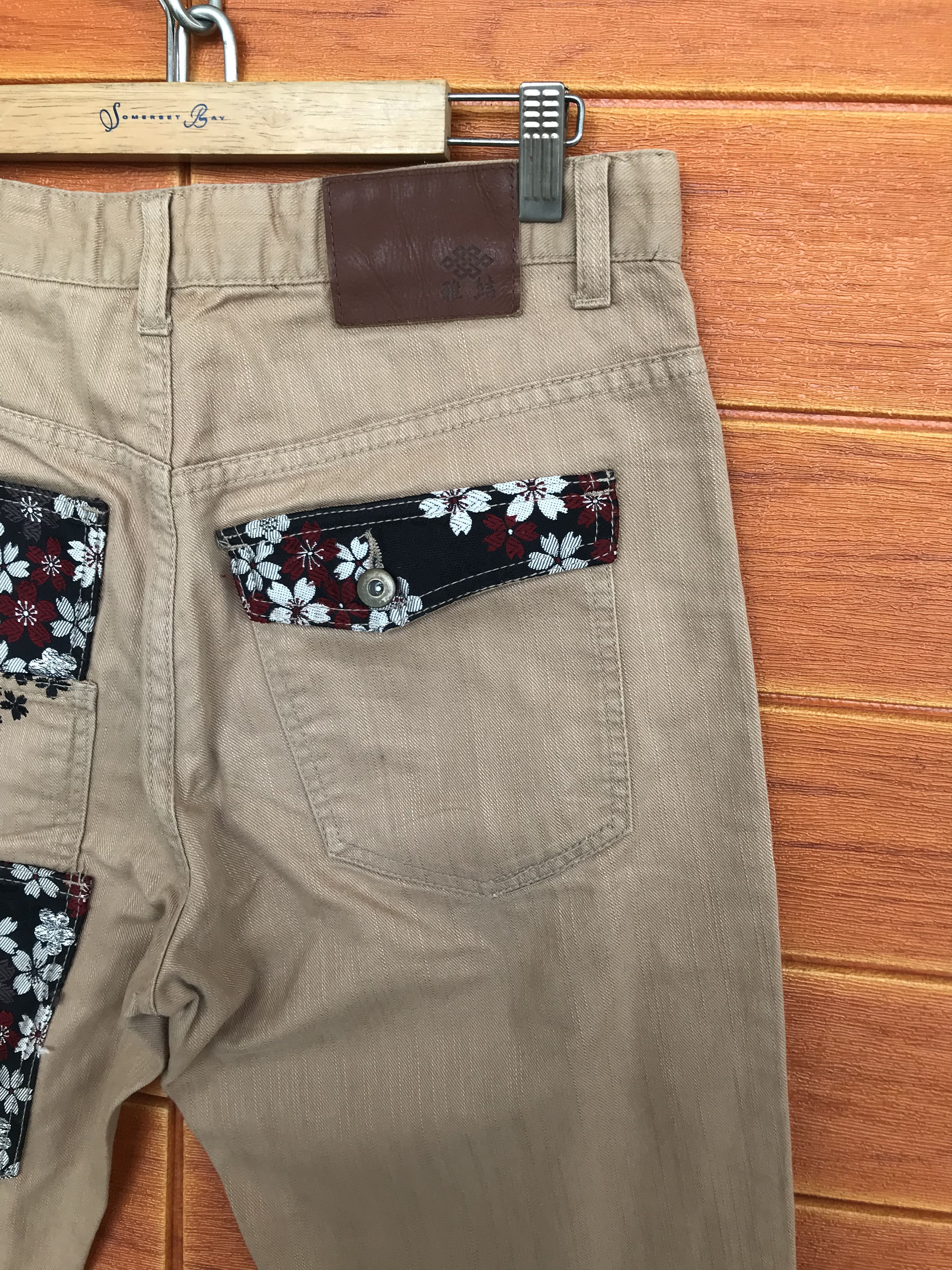 Karakuri Tamashii Japan Sukajan Style Sakura Embroidered Pant Karakuri Tamashi Size US 32 / EU 48 - 5 Thumbnail