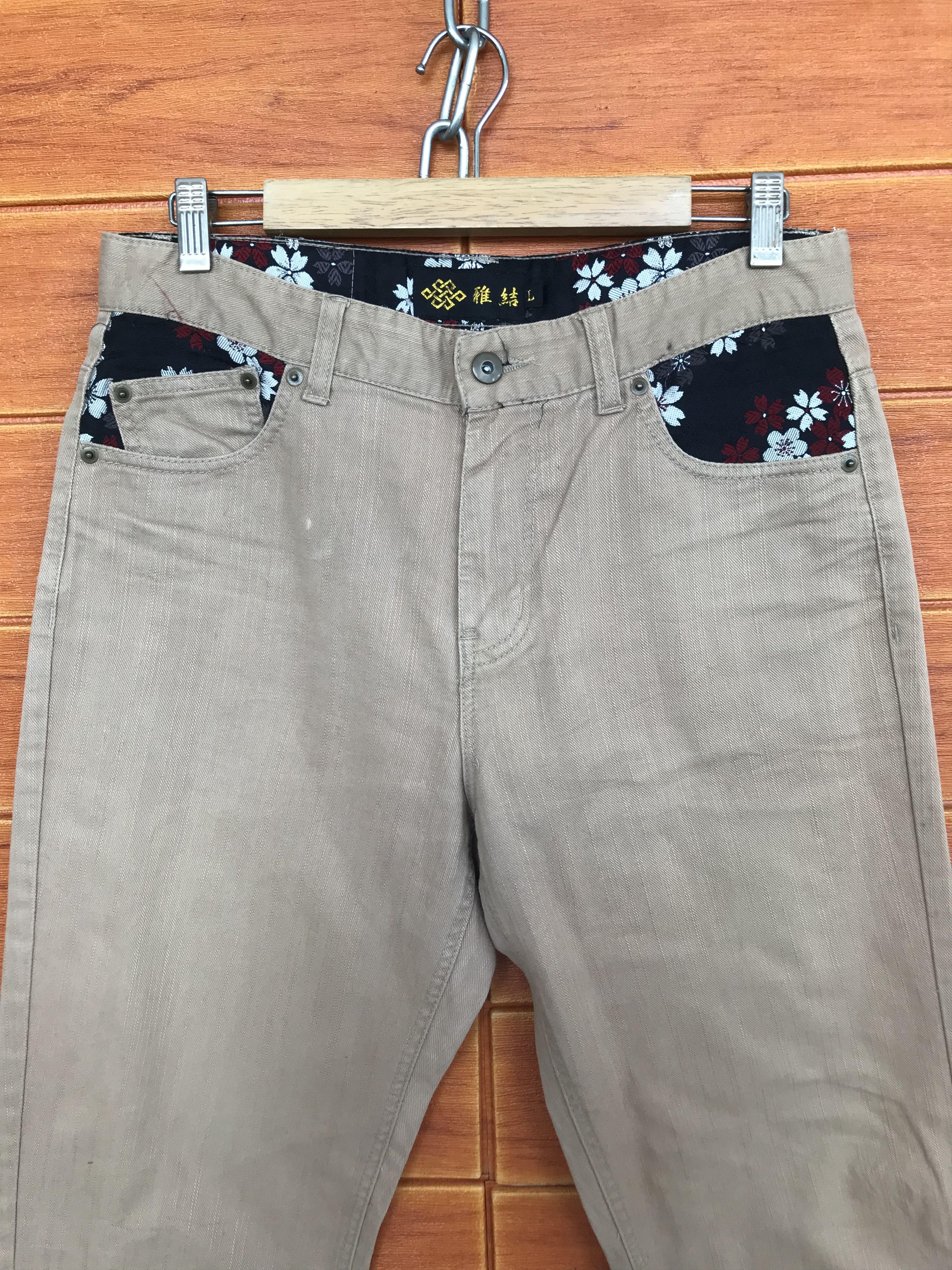 Karakuri Tamashii Japan Sukajan Style Sakura Embroidered Pant Karakuri Tamashi Size US 32 / EU 48 - 10 Thumbnail