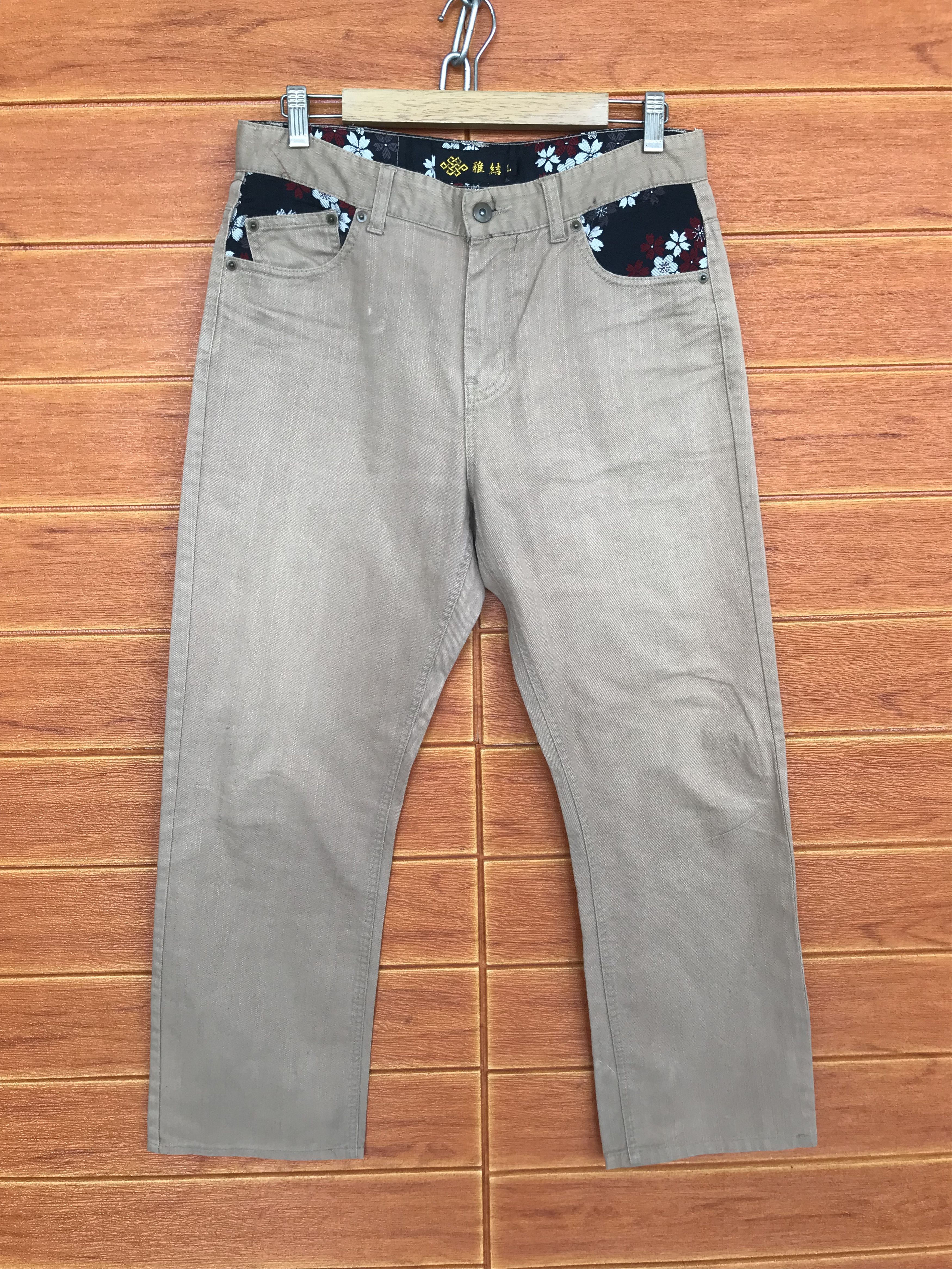 Karakuri Tamashii Japan Sukajan Style Sakura Embroidered Pant Karakuri Tamashi Size US 32 / EU 48 - 9 Thumbnail