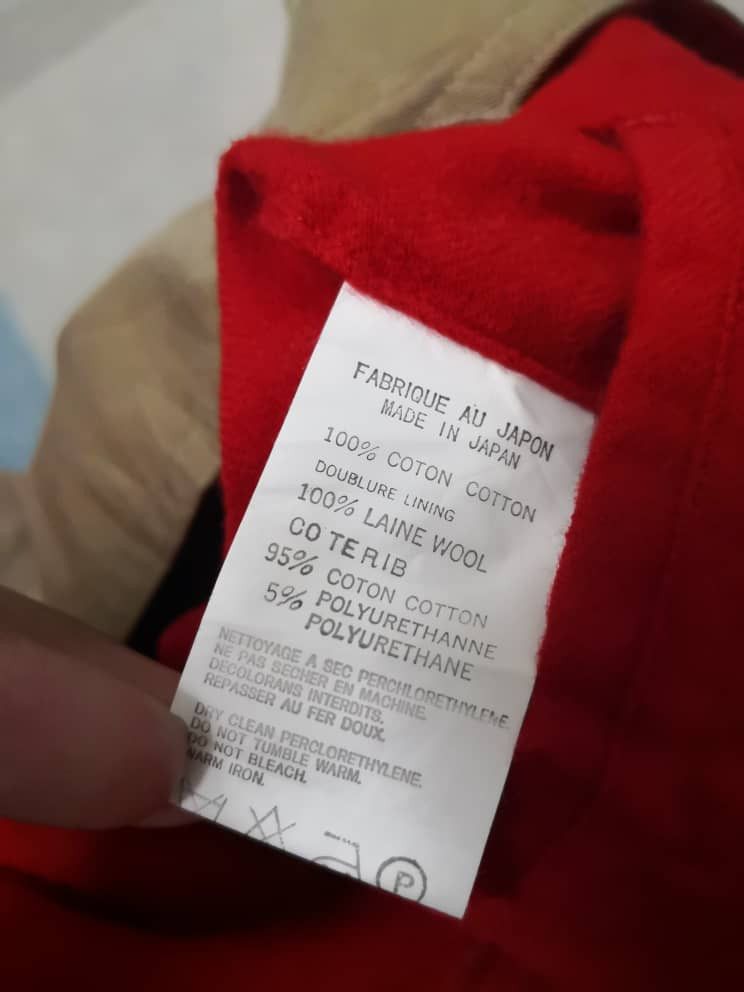 Yohji Yamamoto Y's For Men Red Wool Laine Jacket Size US L / EU 52-54 / 3 - 6 Thumbnail