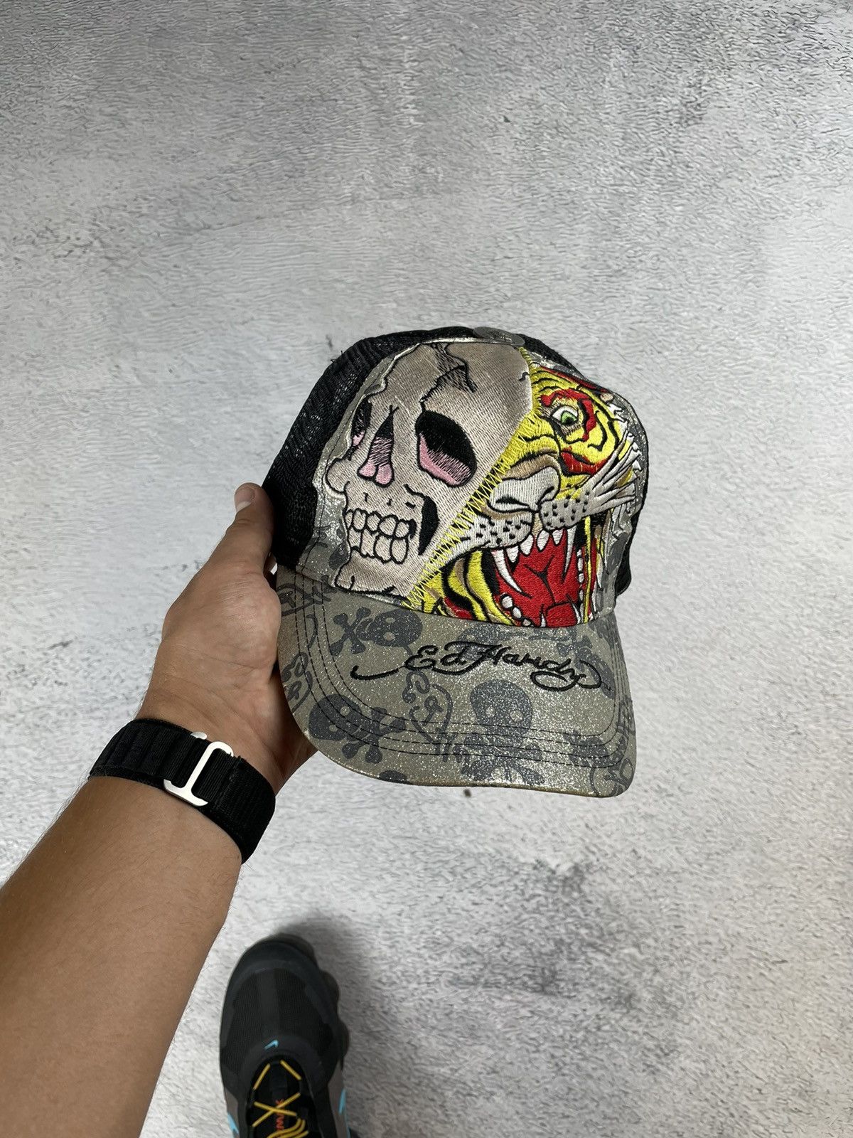 Y2K Ed Hardy Rhinestones Skull Hat Ed Hardy Eagle Rhinestone Trucker Hat – DTLR main image 2