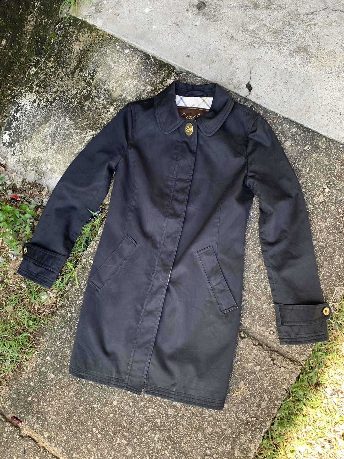 Coach × Designer 🔥steals🔥 coach trench coat long jacket monogram Size XS / US 0-2 / IT 36-38 - 2 Thumbnail